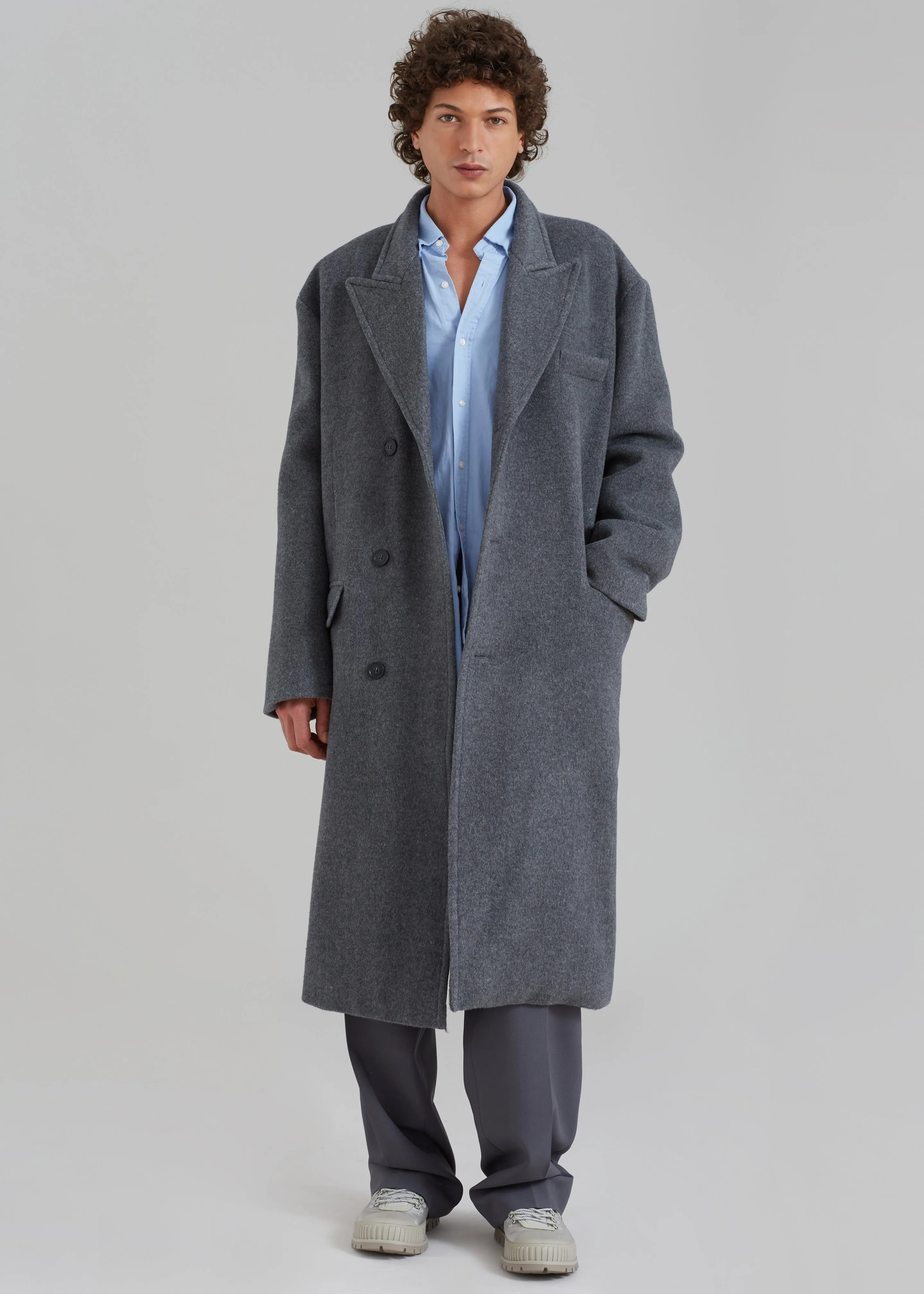 Curtis Oversized Coat - Charcoal sold by Frankie Shop