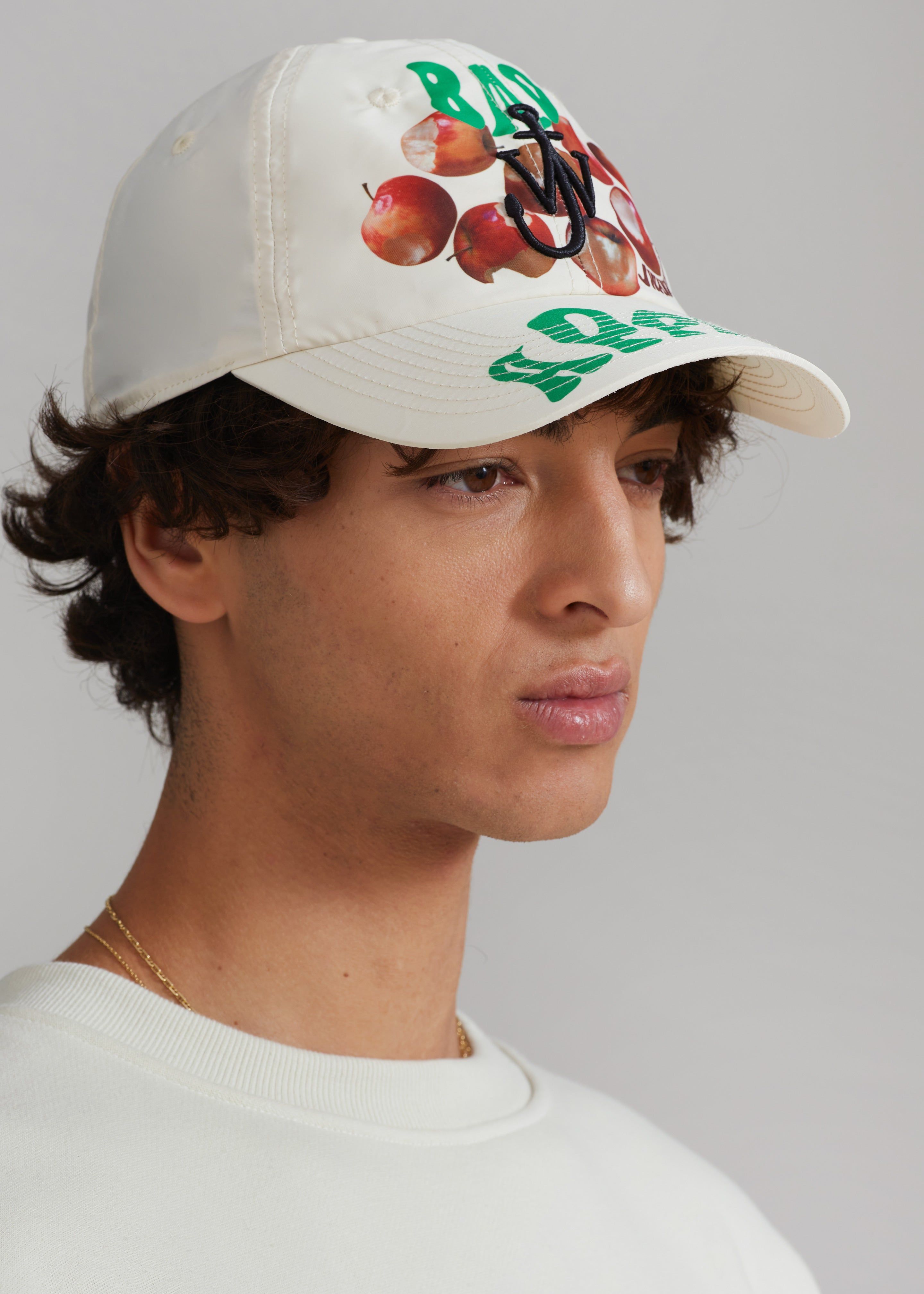 JW Anderson Baseball Cap With Apple Print - White sold by Frankie Shop product image thumbnail 5