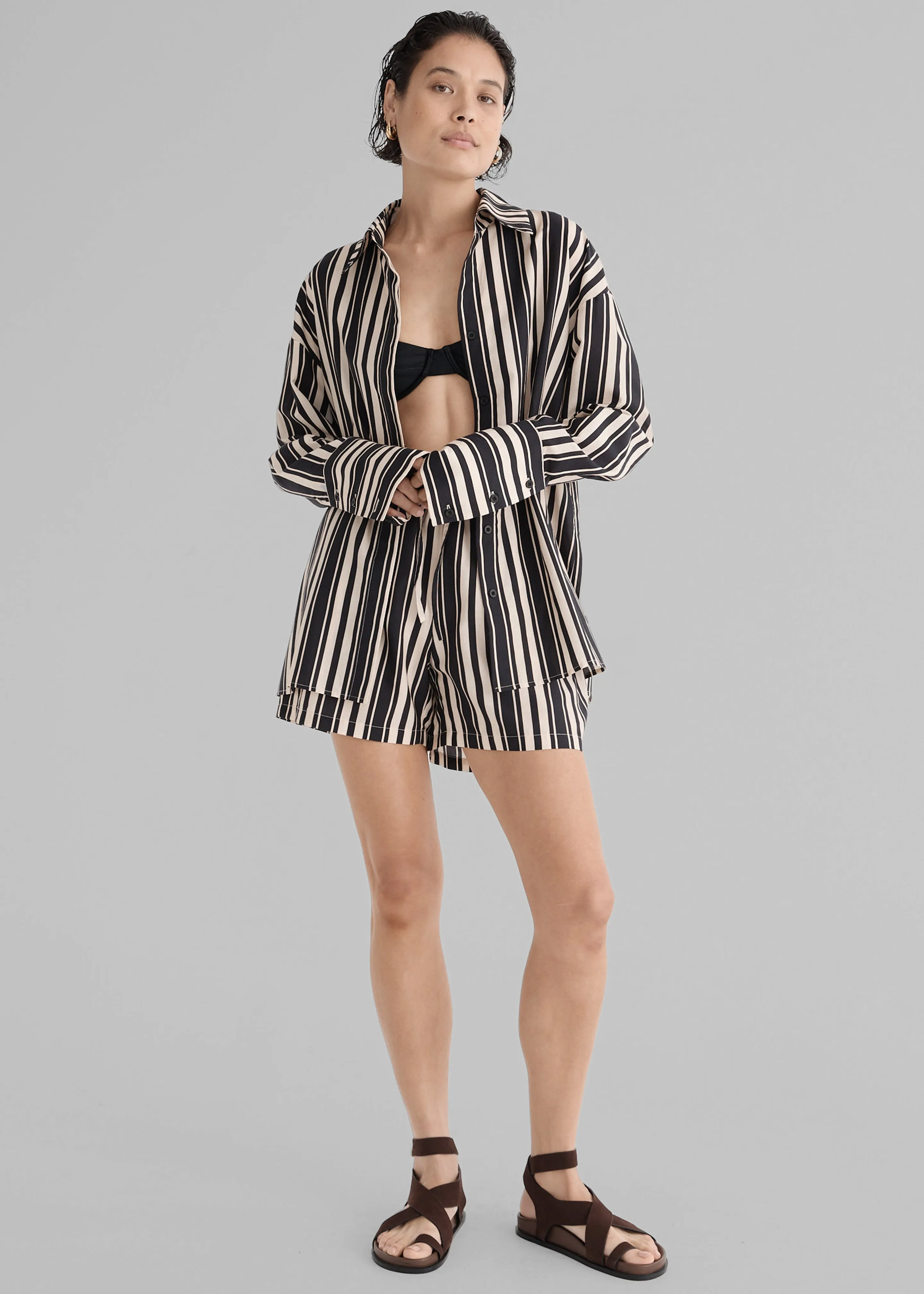 Solaqua The Amelie Shirt - Cinque Stripe sold by Frankie Shop product image thumbnail 3