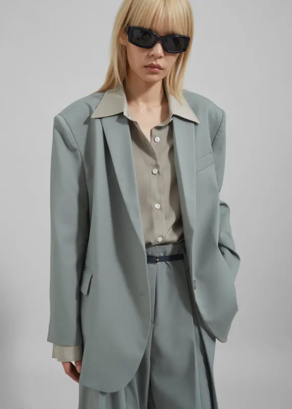 Caris Padded Blazer - Grey sold by Frankie Shop