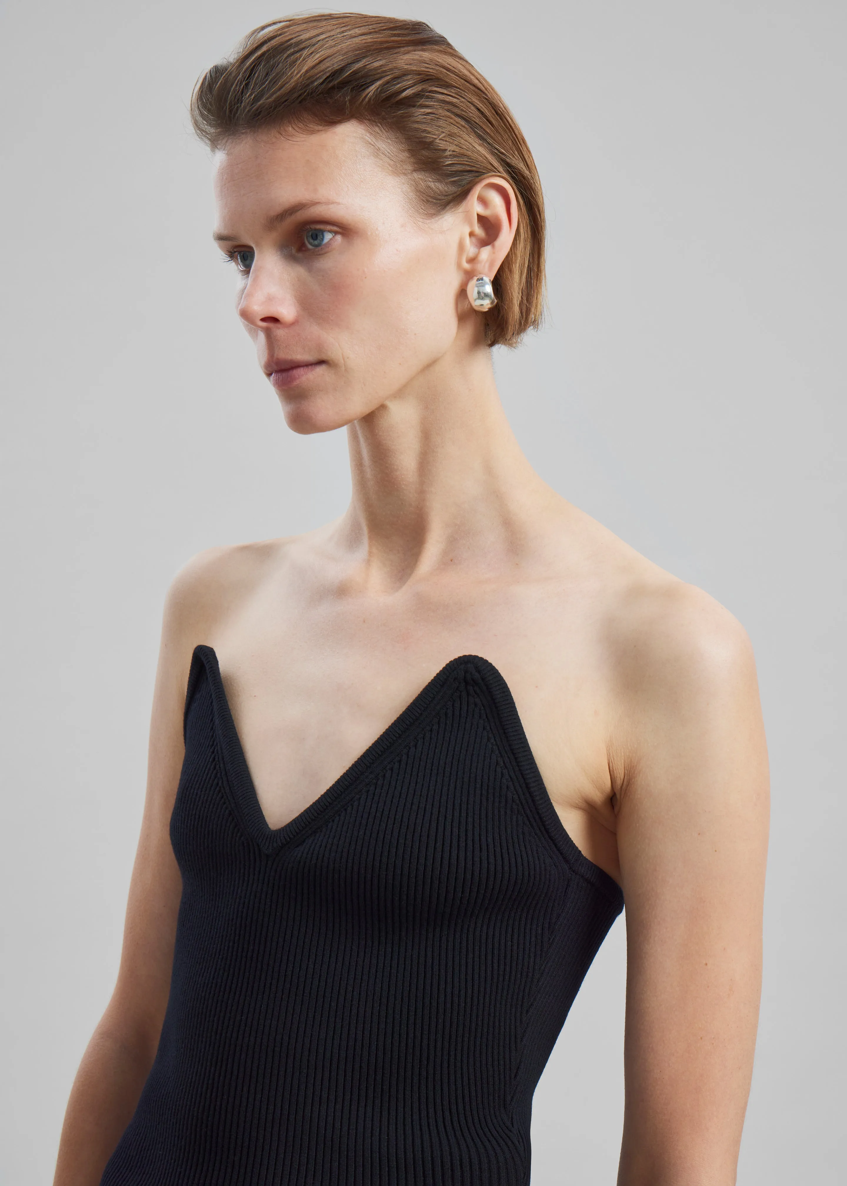 Coperni Knitted Bustier Top - Black sold by Frankie Shop product image thumbnail 2