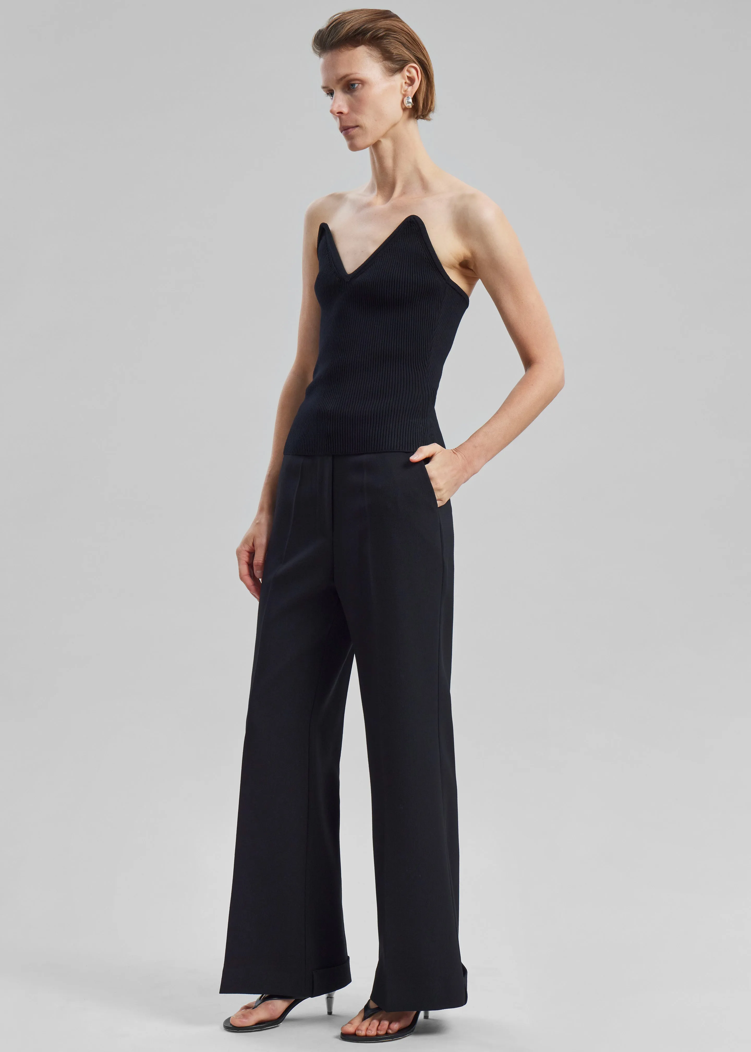 Coperni Knitted Bustier Top - Black sold by Frankie Shop product image thumbnail 3