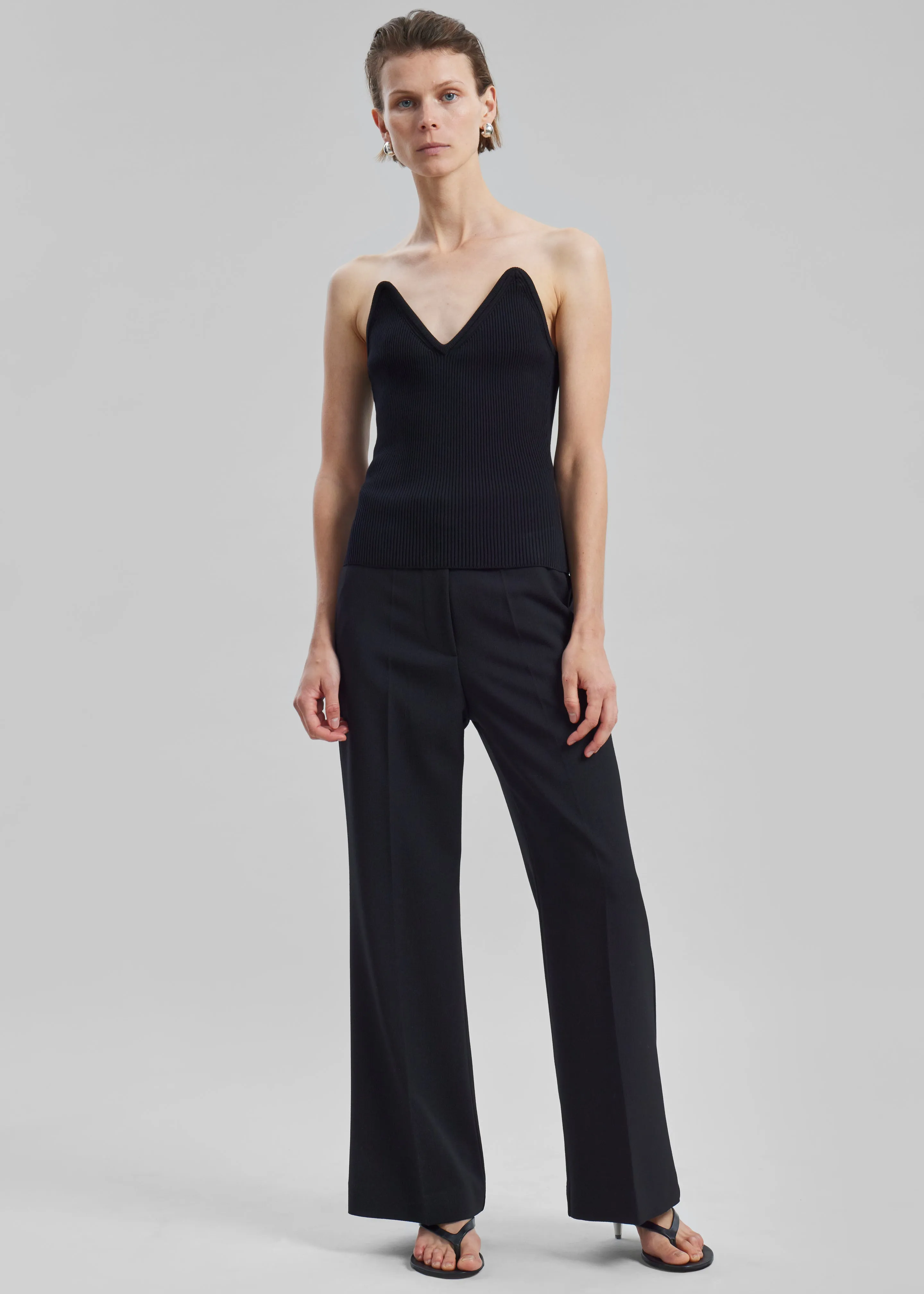 Coperni Knitted Bustier Top - Black sold by Frankie Shop product image thumbnail 5