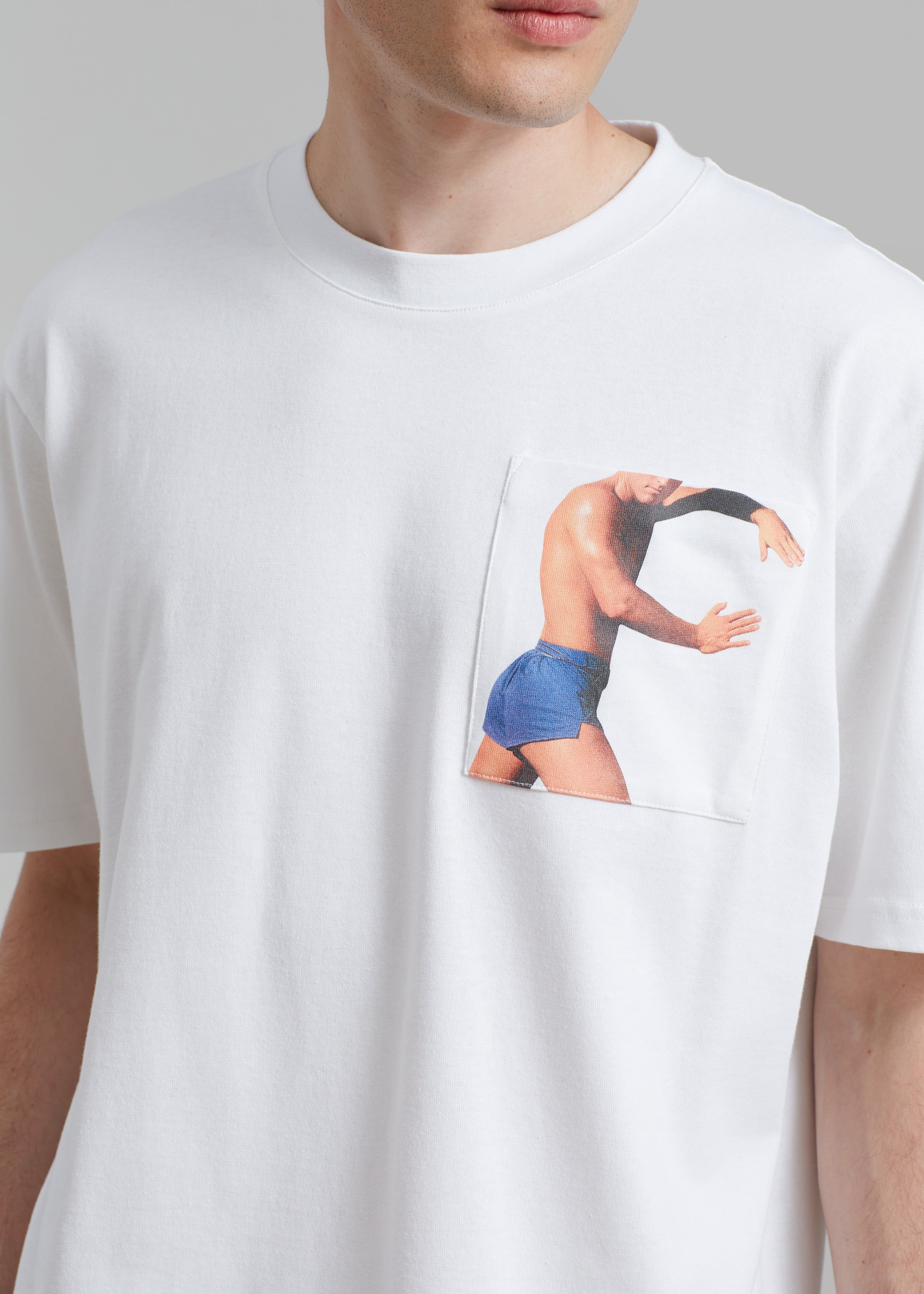 JW Anderson Profile Stud Chest Pocket T-Shirt - White sold by Frankie Shop product image thumbnail 4