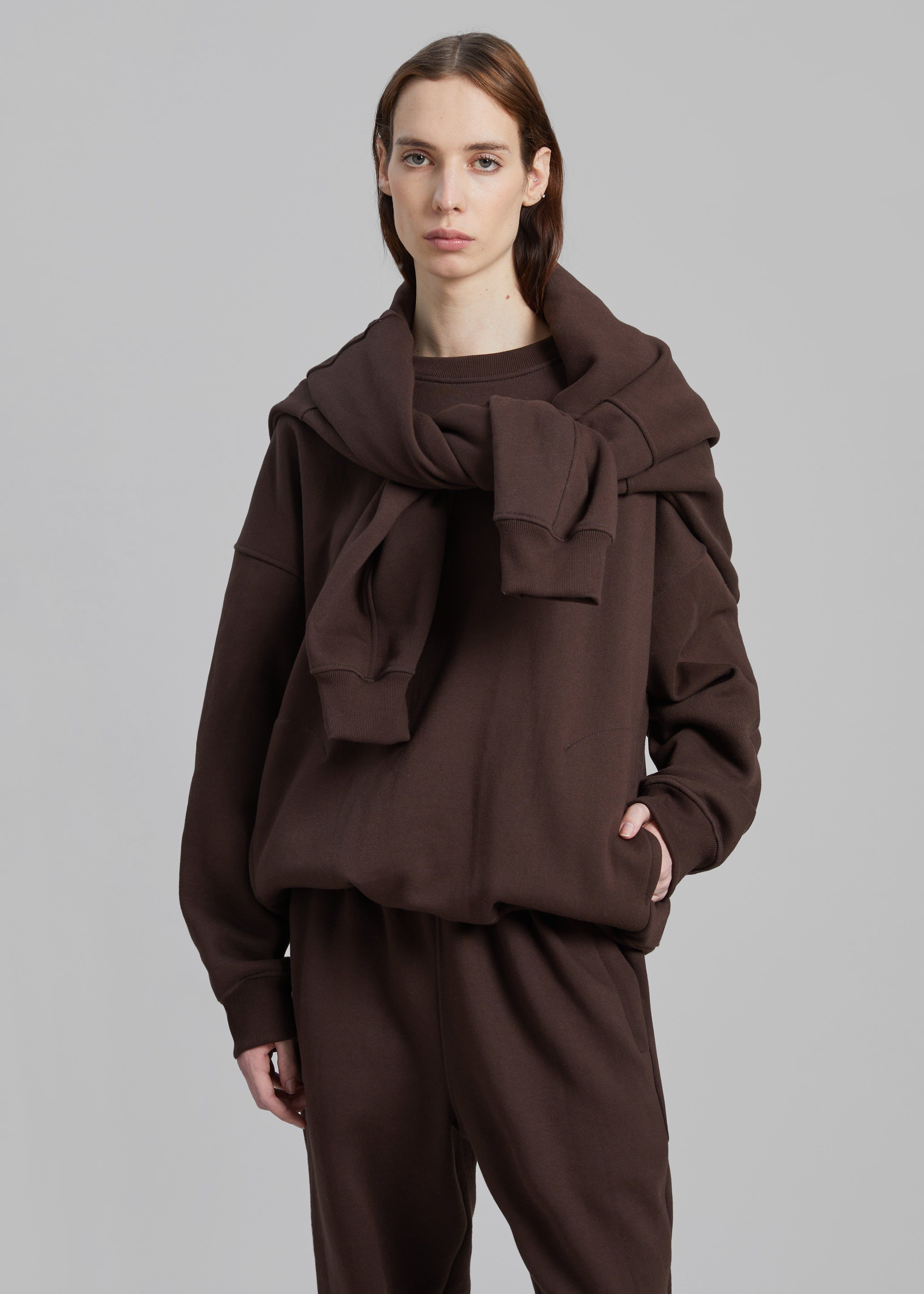 Hoops Sweatshirt - Chocolate Plum sold by Frankie Shop product image thumbnail 3