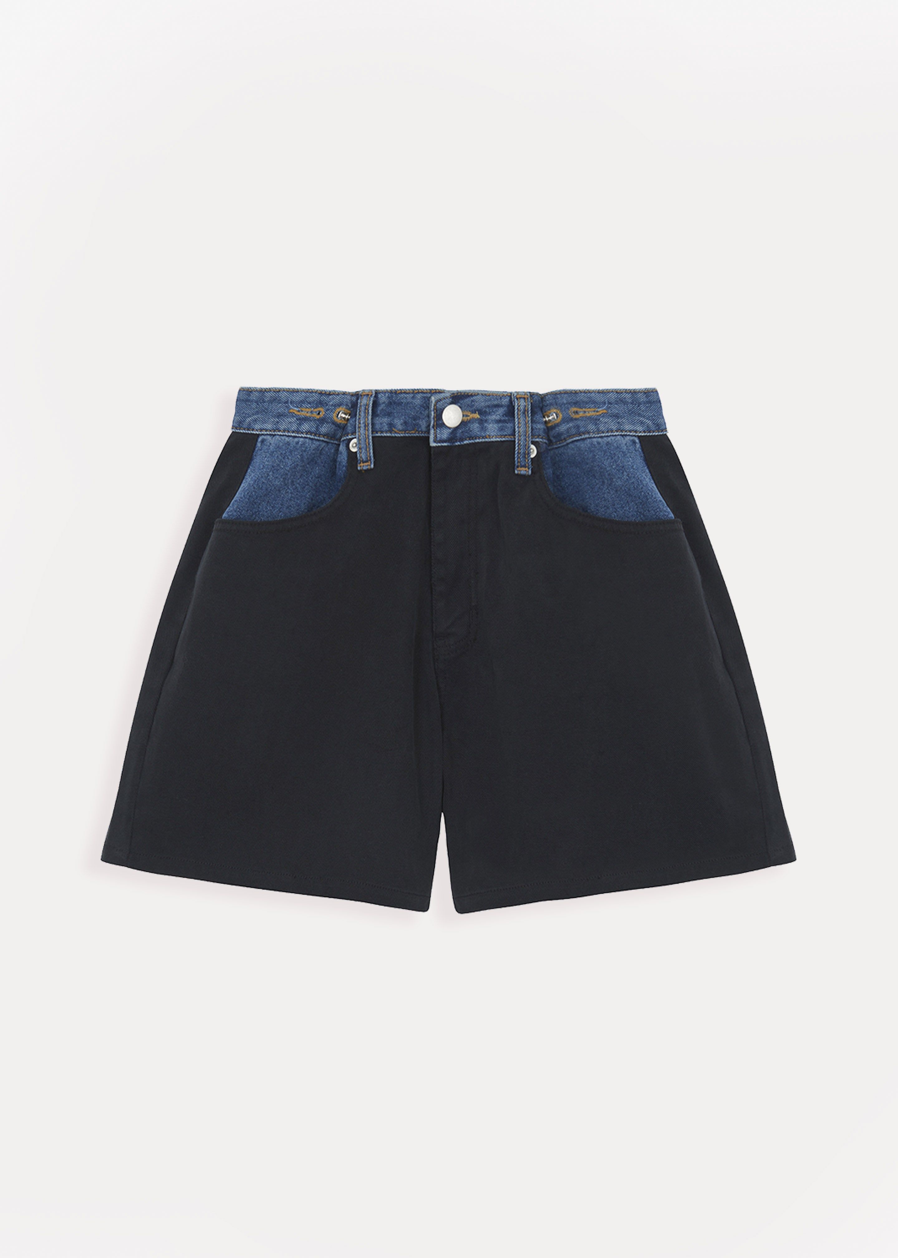 Hayla Contrast Denim Shorts - Black sold by Frankie Shop product image thumbnail 8