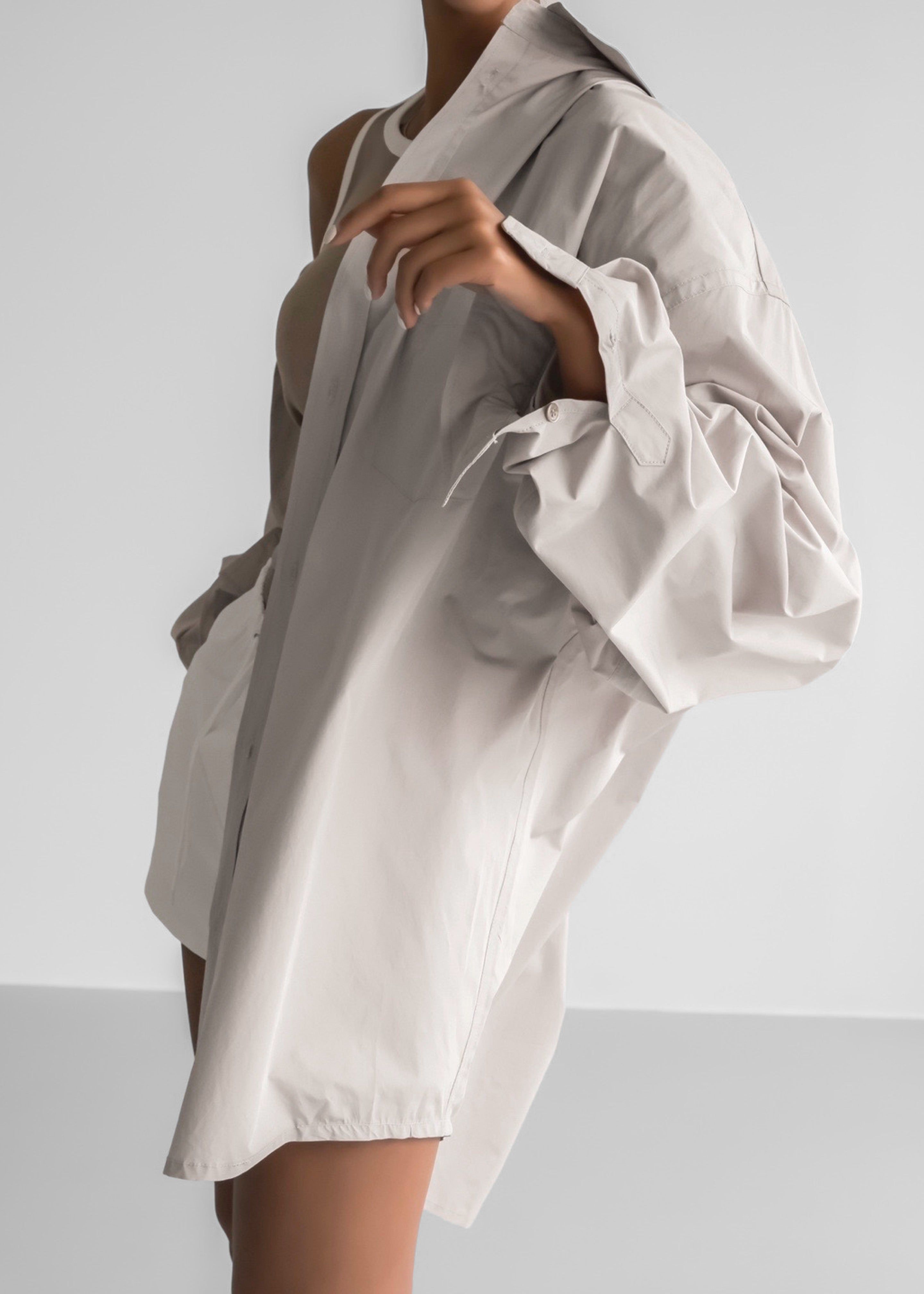 Carly Wide Shirt - Taupe sold by Frankie Shop product image thumbnail 5