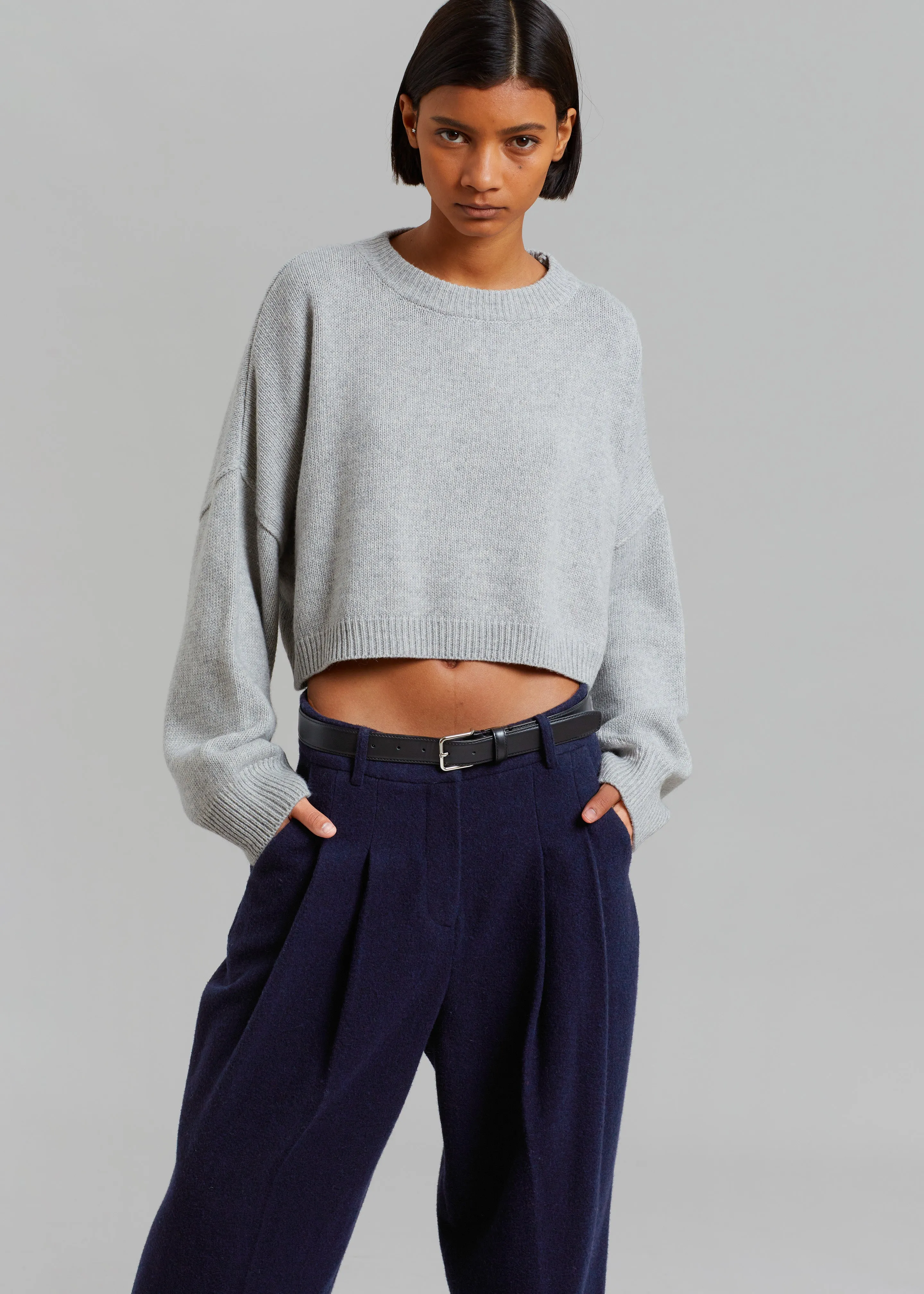 Layton Wool Suit Pants - Navy sold by Frankie Shop product image thumbnail 3
