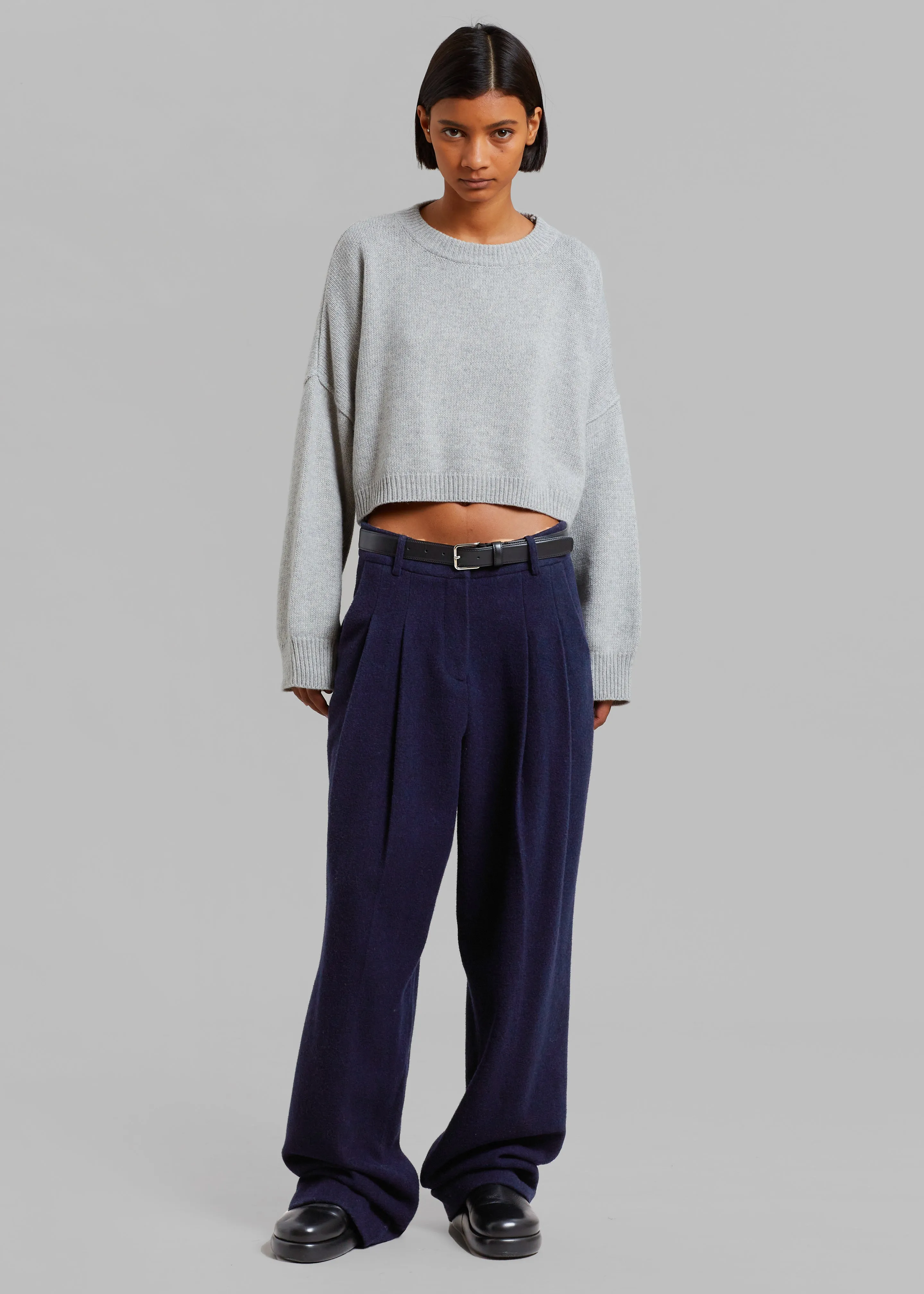 Layton Wool Suit Pants - Navy sold by Frankie Shop