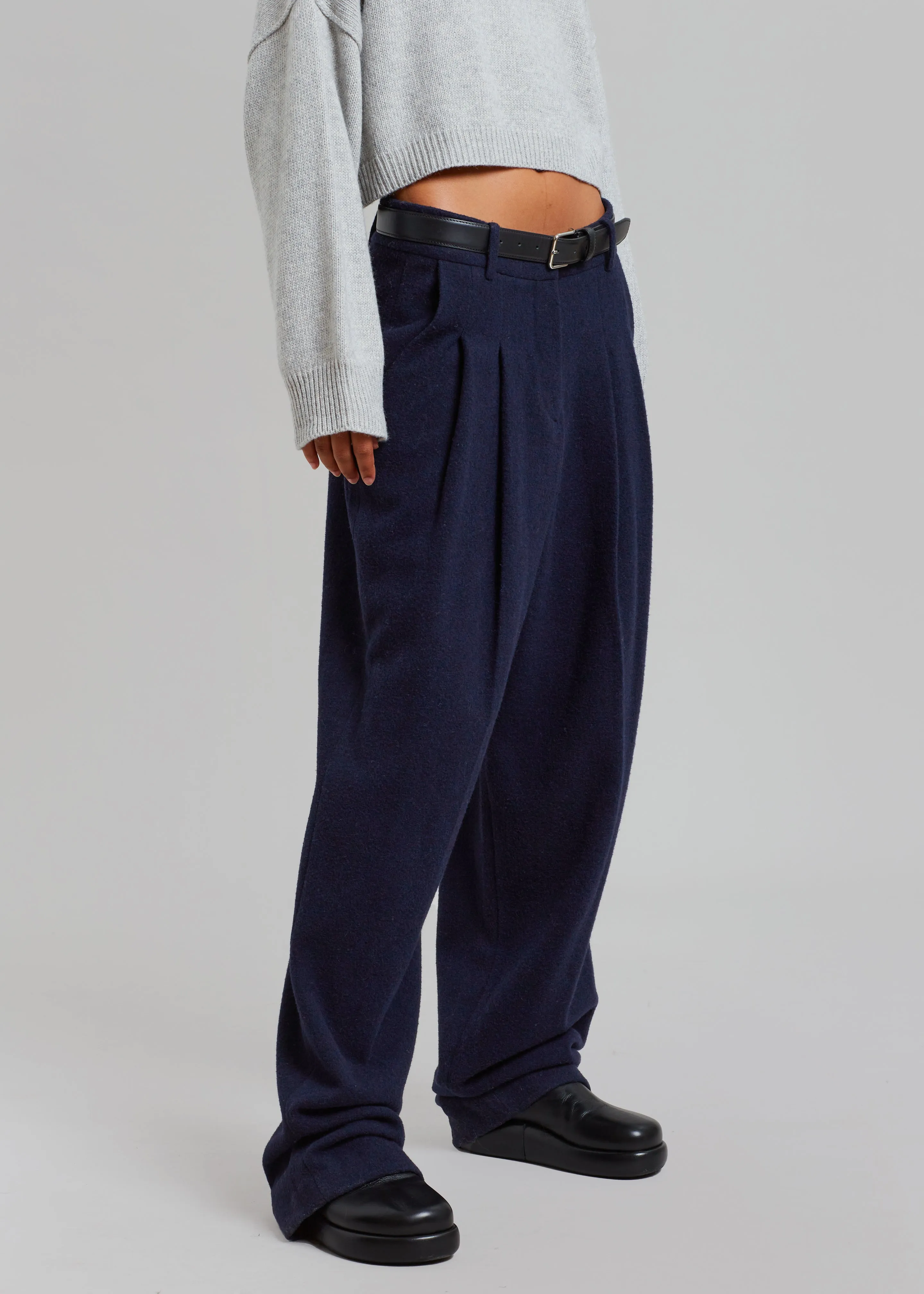 Layton Wool Suit Pants - Navy sold by Frankie Shop product image thumbnail 2