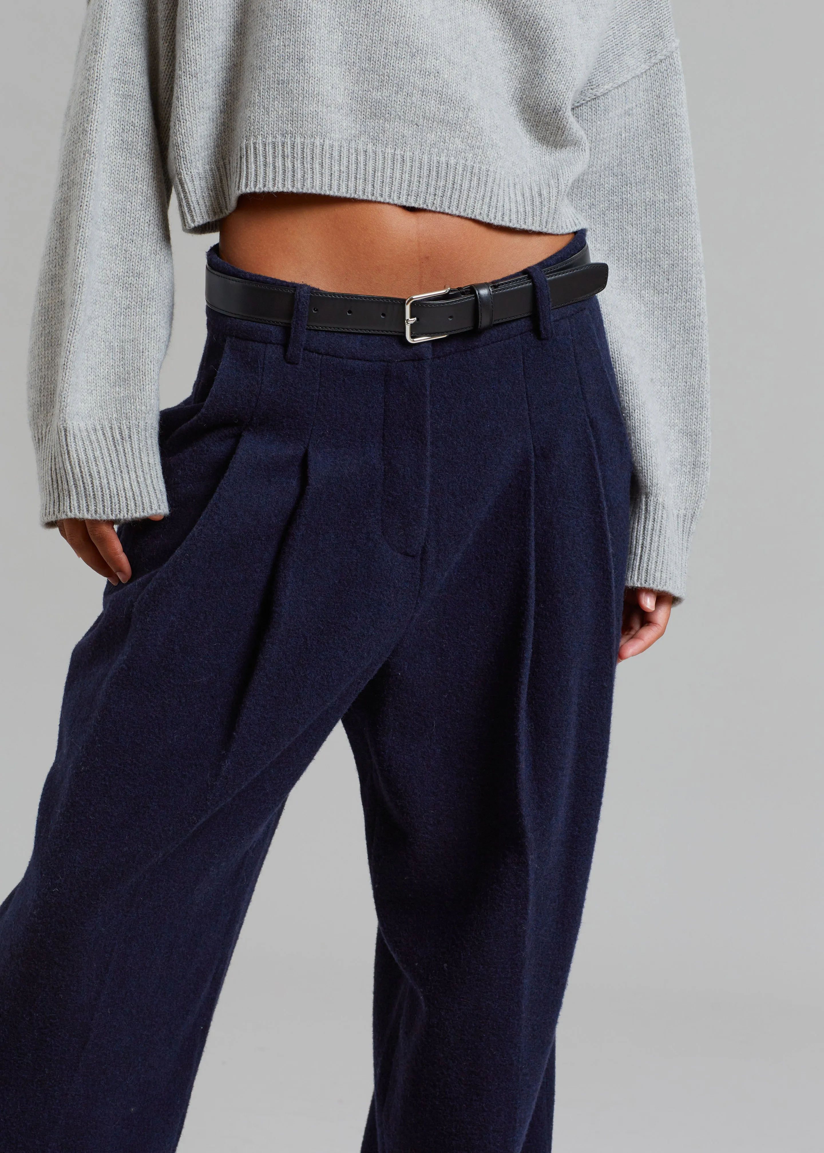 Layton Wool Suit Pants - Navy sold by Frankie Shop product image thumbnail 4