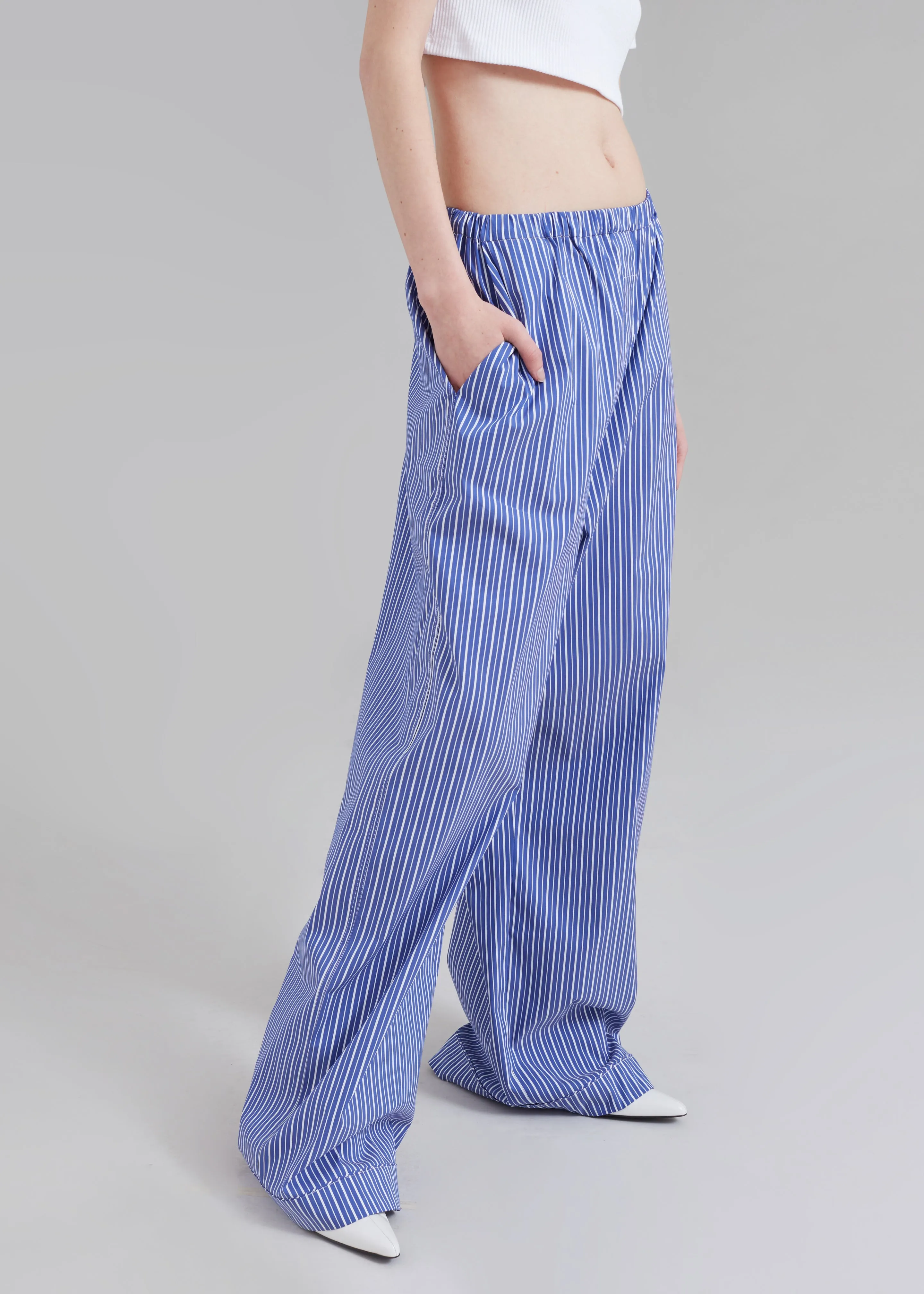 Mirca Elastic Pants - Blue Multi Stripe sold by Frankie Shop product image thumbnail 3