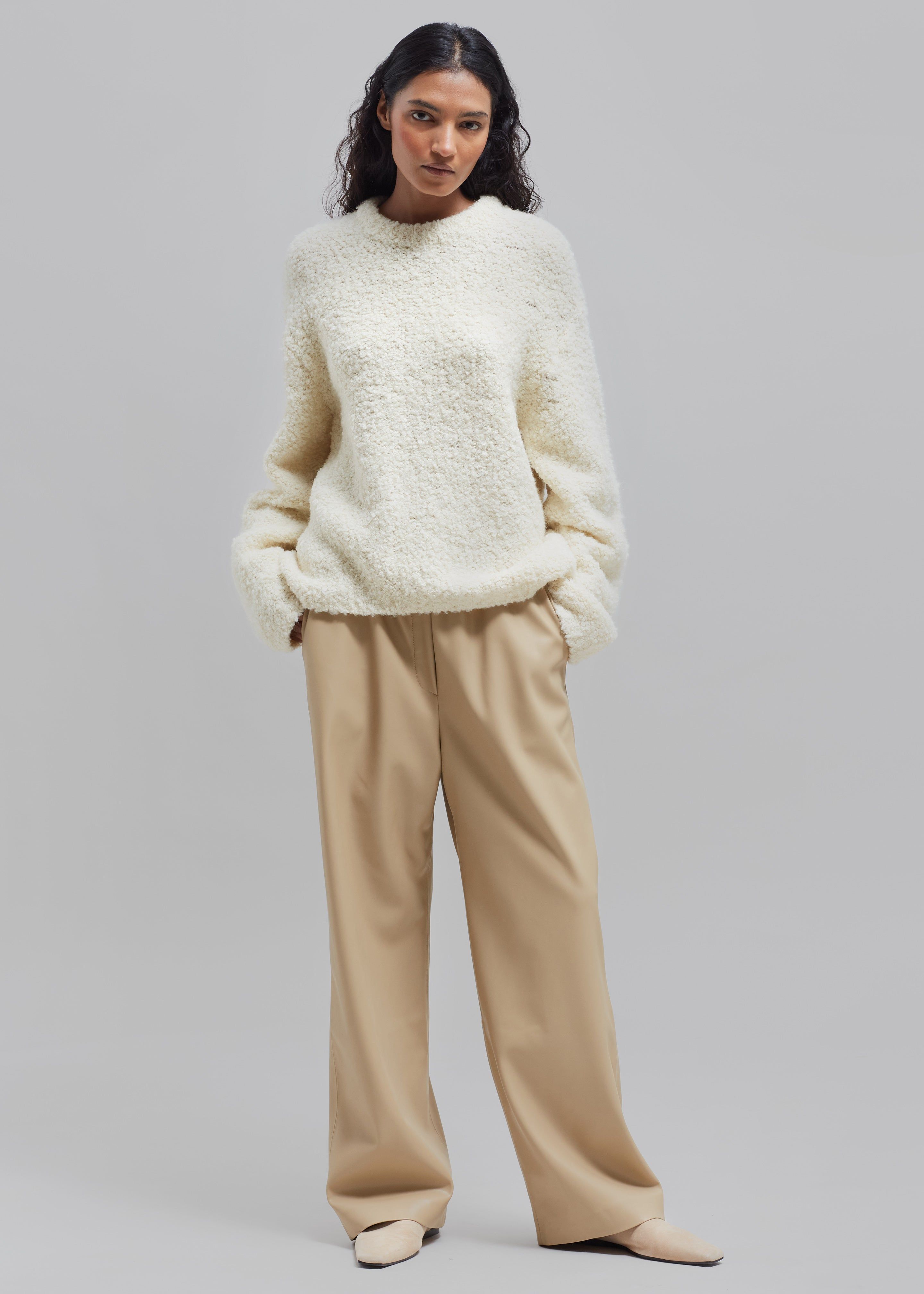 Vilo Boucle Sweater - Cream sold by Frankie Shop product image thumbnail 6