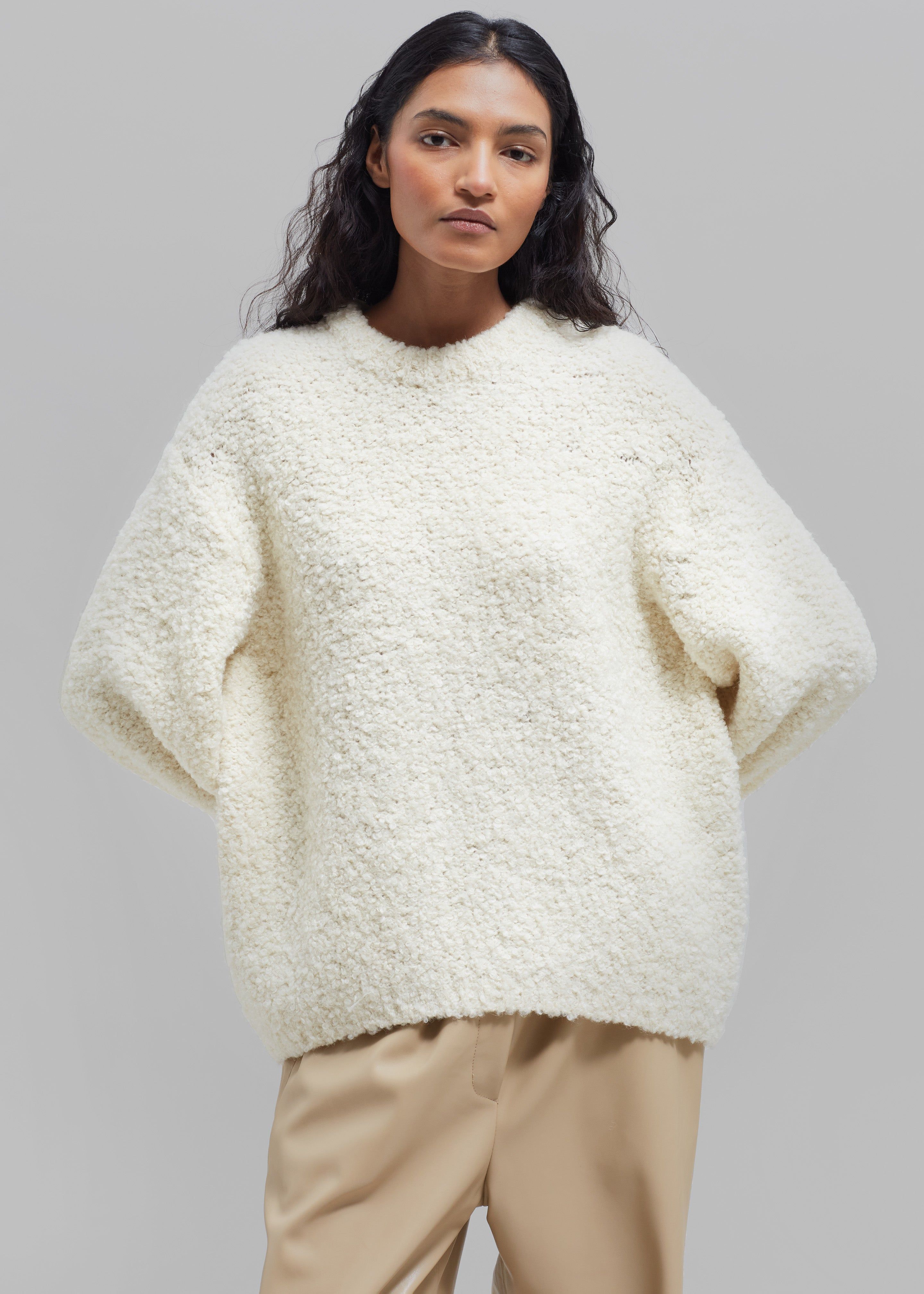 Vilo Boucle Sweater - Cream sold by Frankie Shop product image thumbnail 8