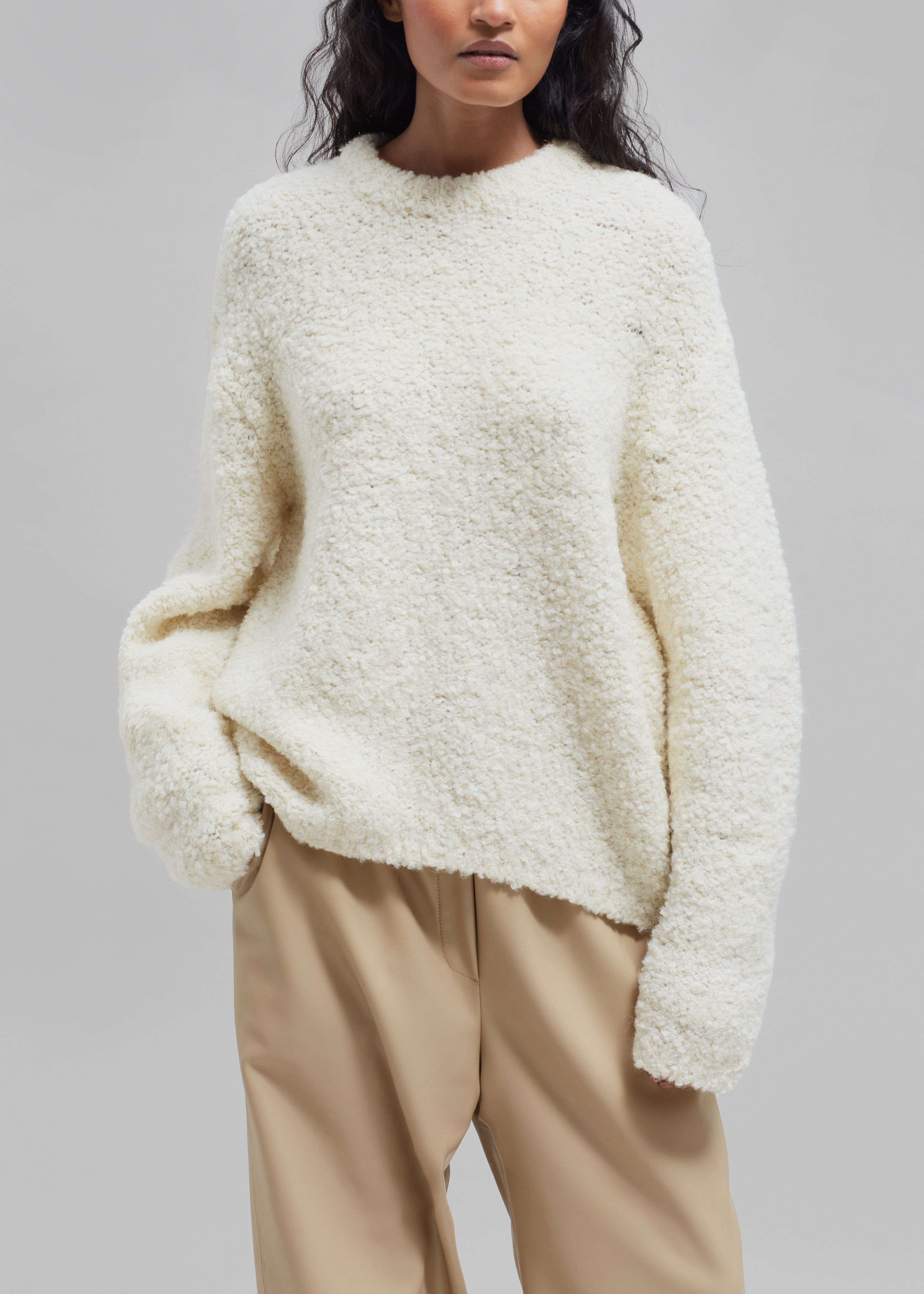 Vilo Boucle Sweater - Cream sold by Frankie Shop product image thumbnail 3