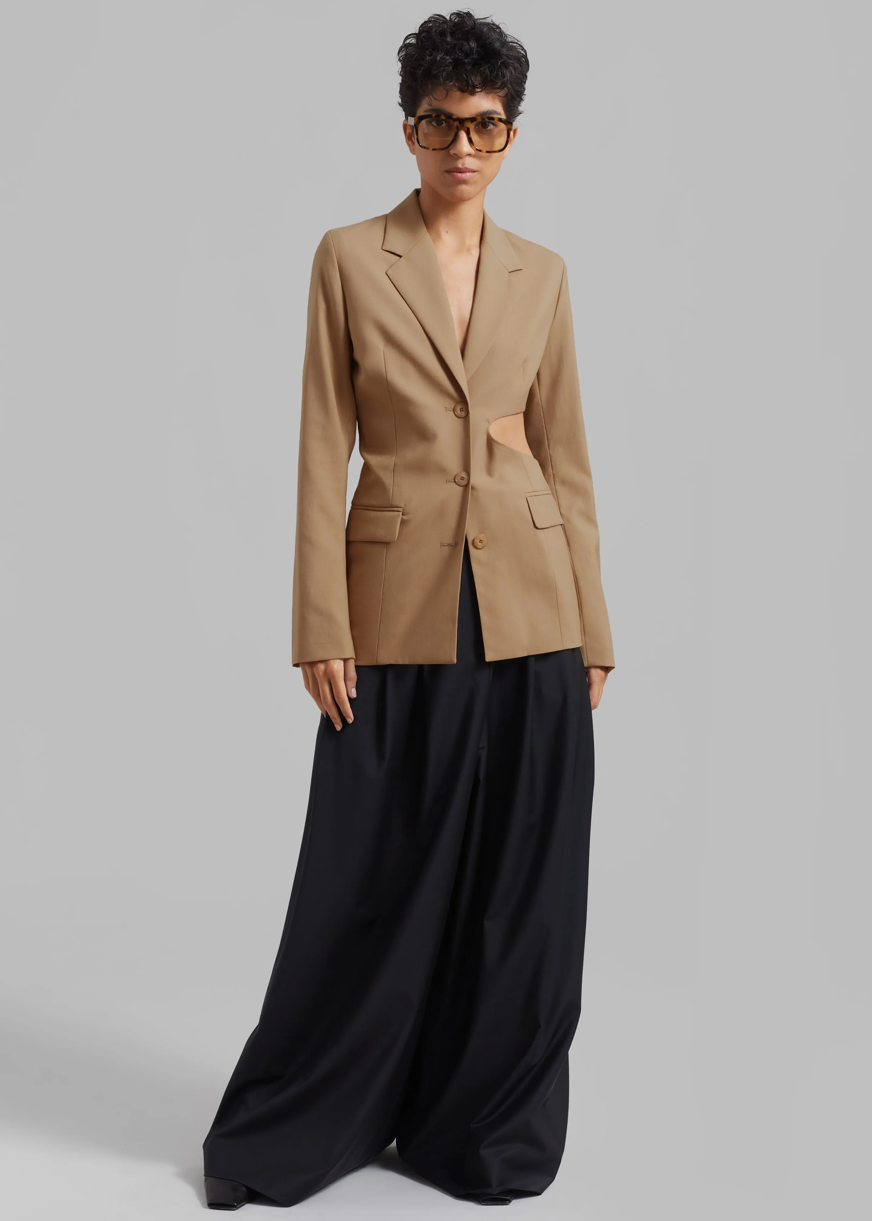Bevza Square High-Rise Trousers - Black sold by Frankie Shop product image thumbnail 5
