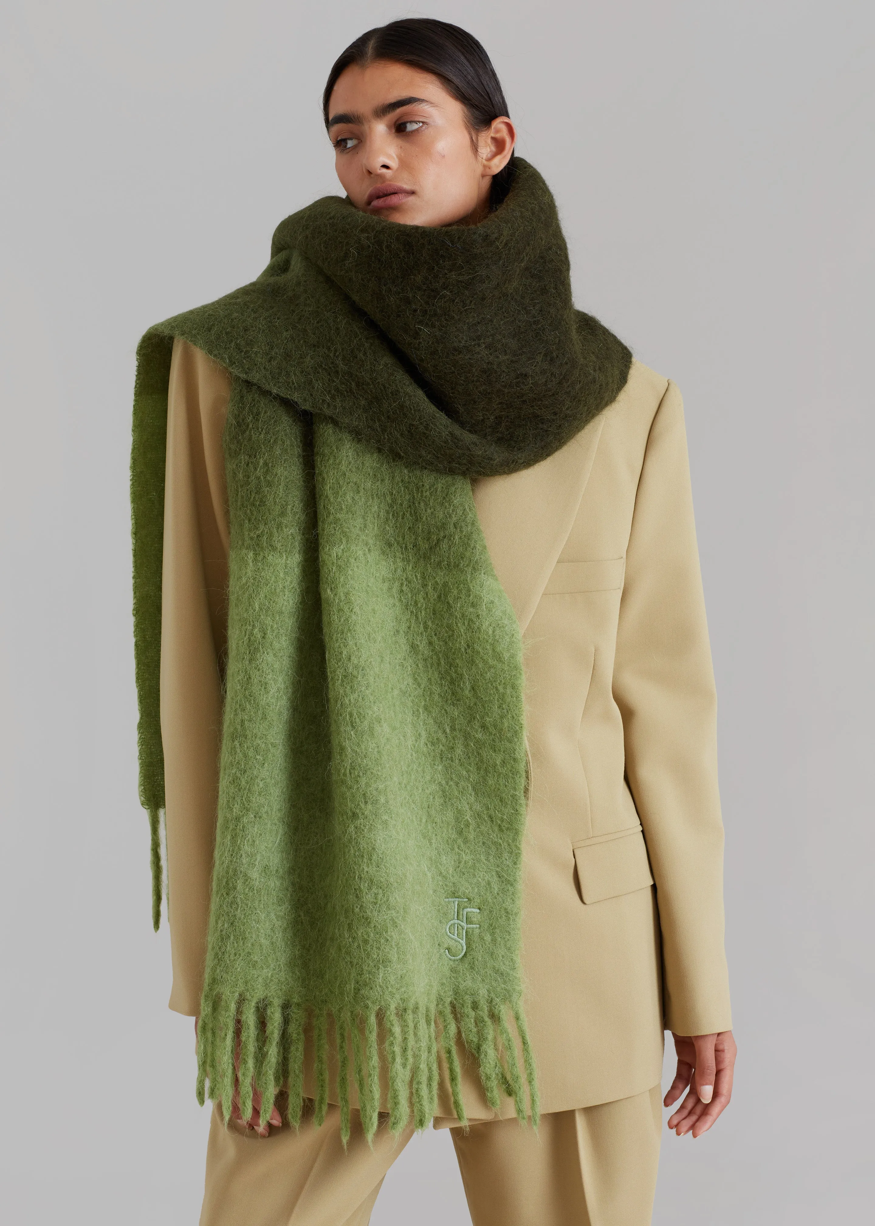 Frankie Lanne Scarf - Olive Gradient sold by Frankie Shop