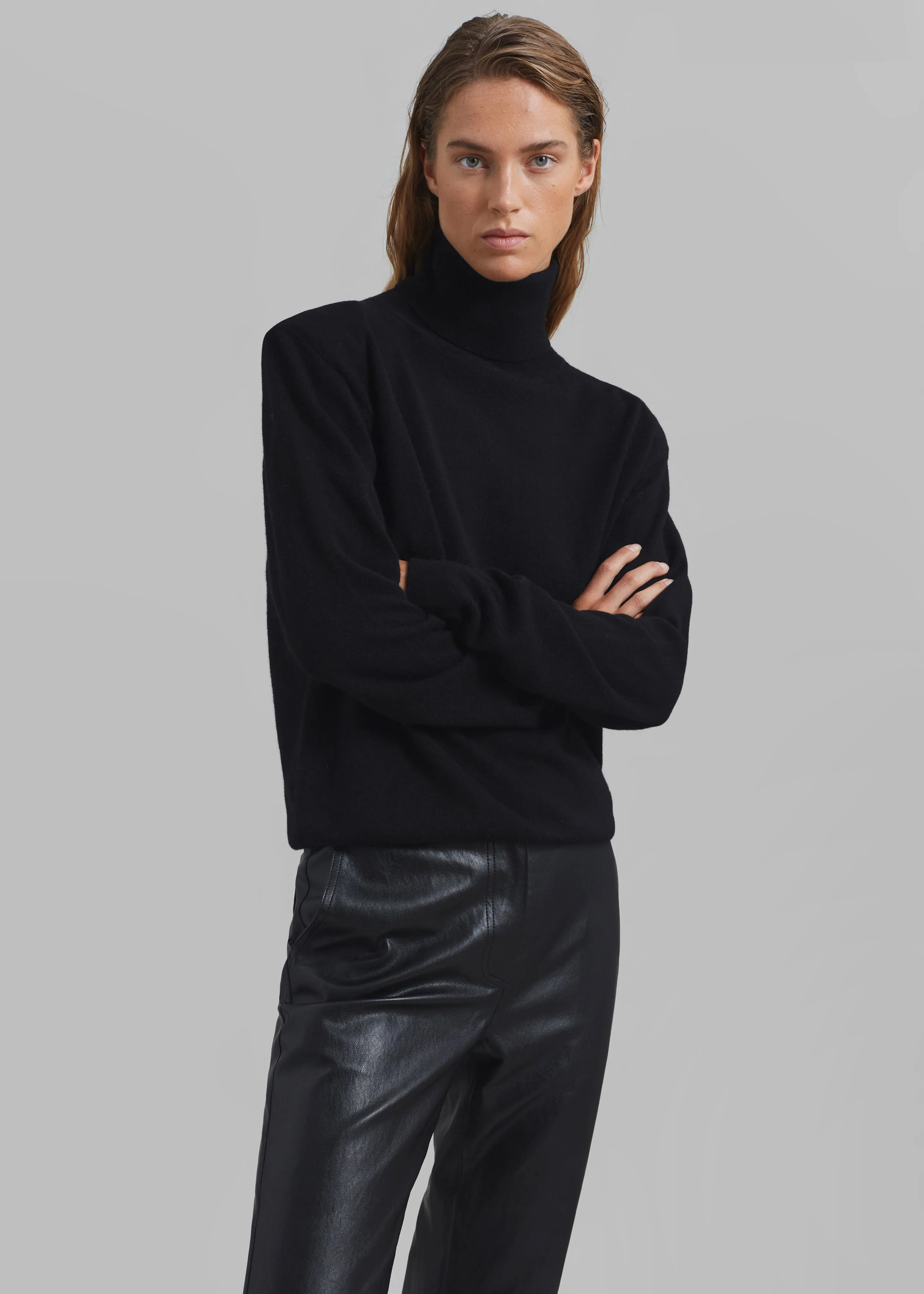 Ines Thin Padded Turtleneck - Black sold by Frankie Shop product image thumbnail 2