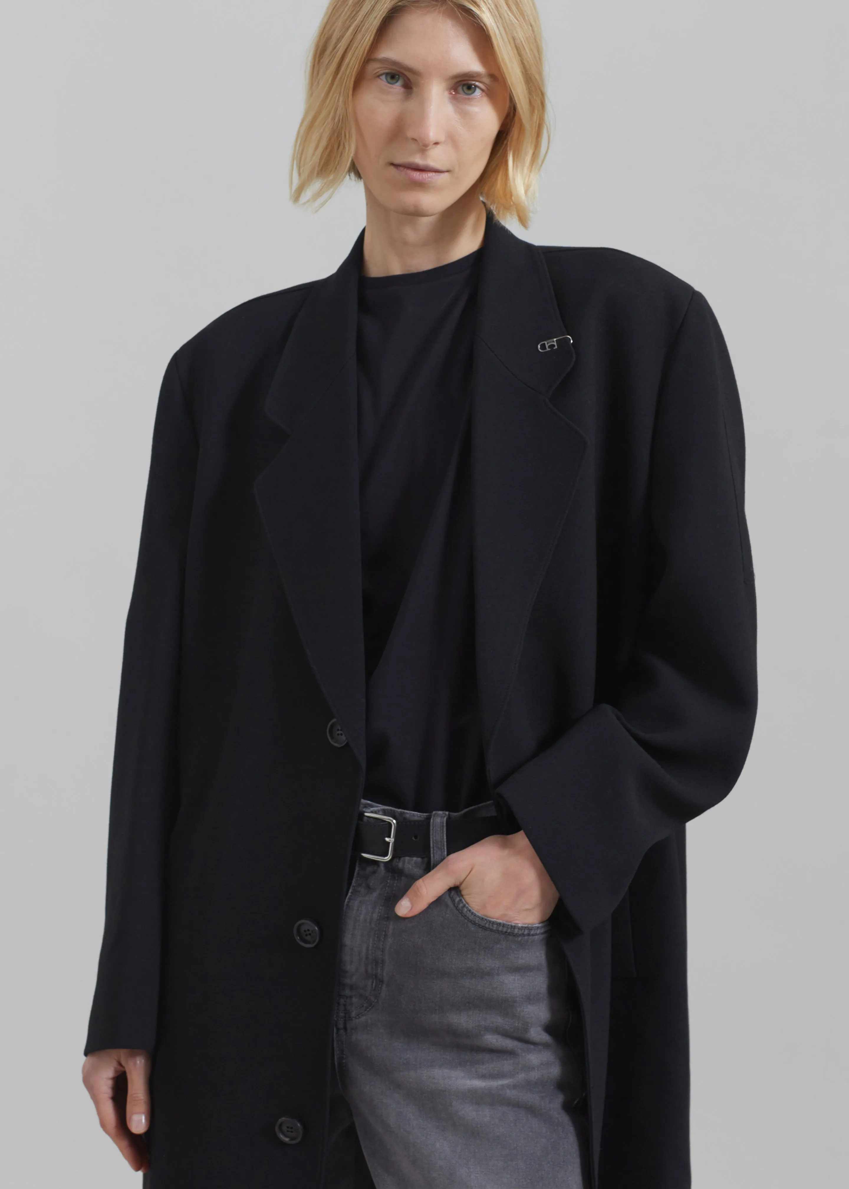 Low Classic Classic Long Coat - Black sold by Frankie Shop product image thumbnail 4