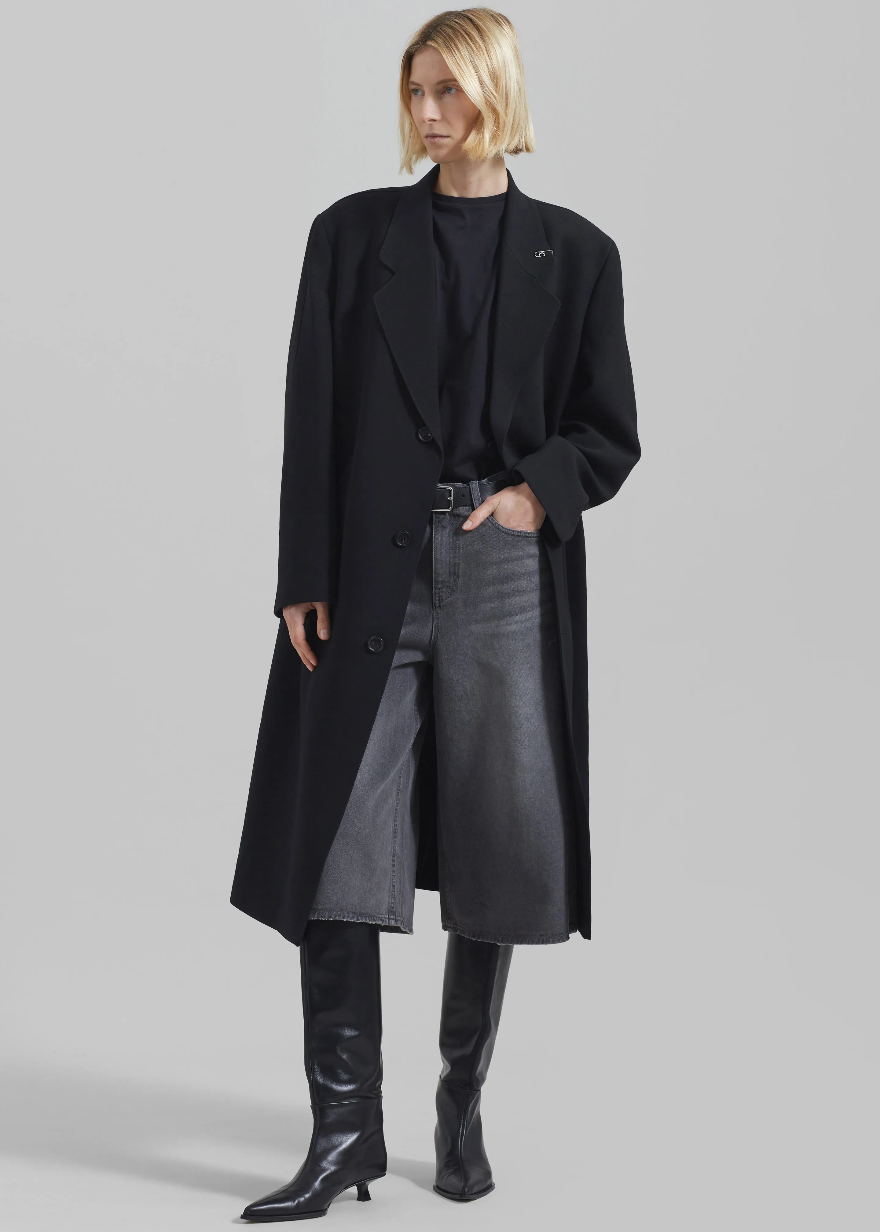 Low Classic Classic Long Coat - Black sold by Frankie Shop product image thumbnail 5