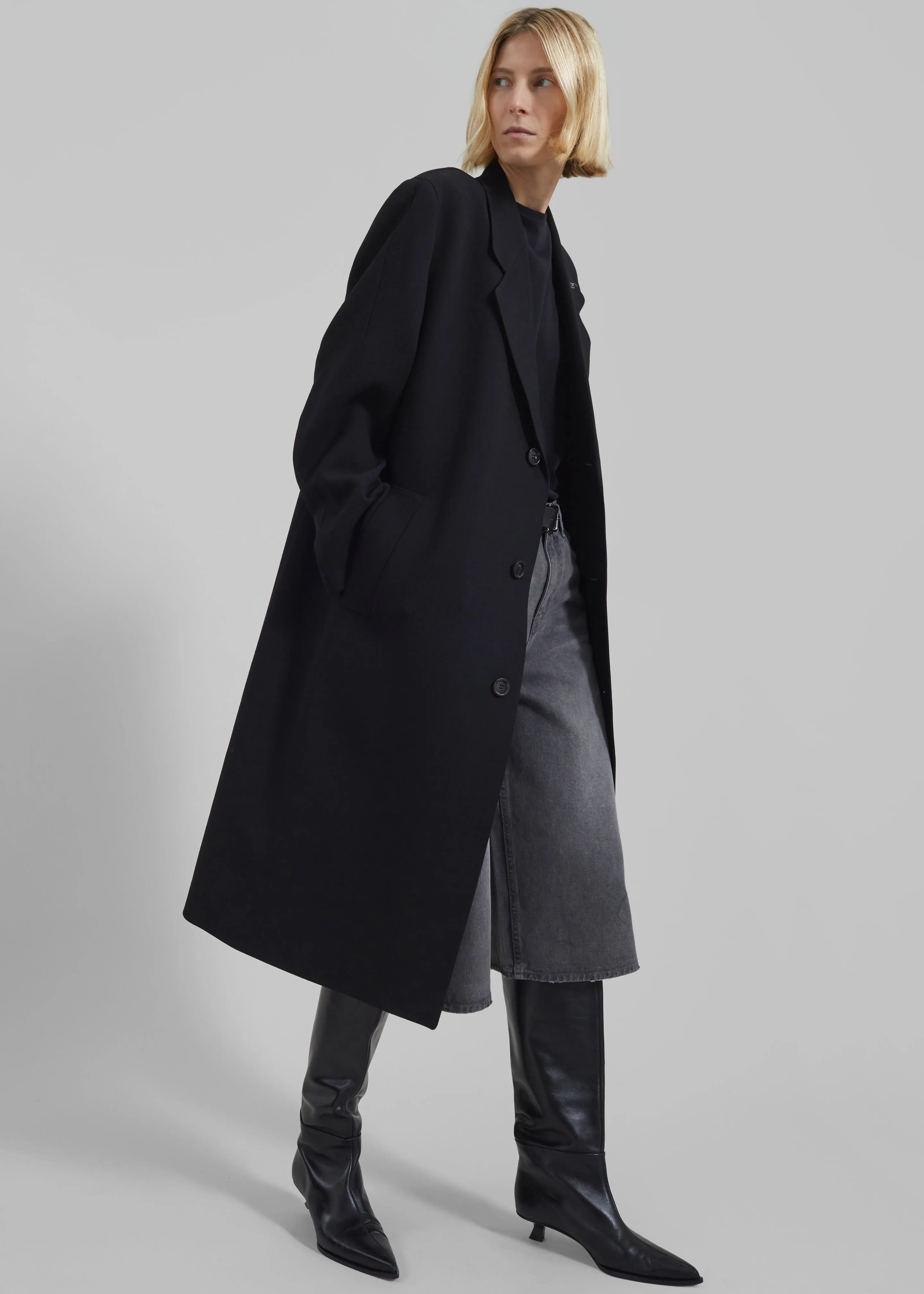 Low Classic Classic Long Coat - Black sold by Frankie Shop product image thumbnail 2