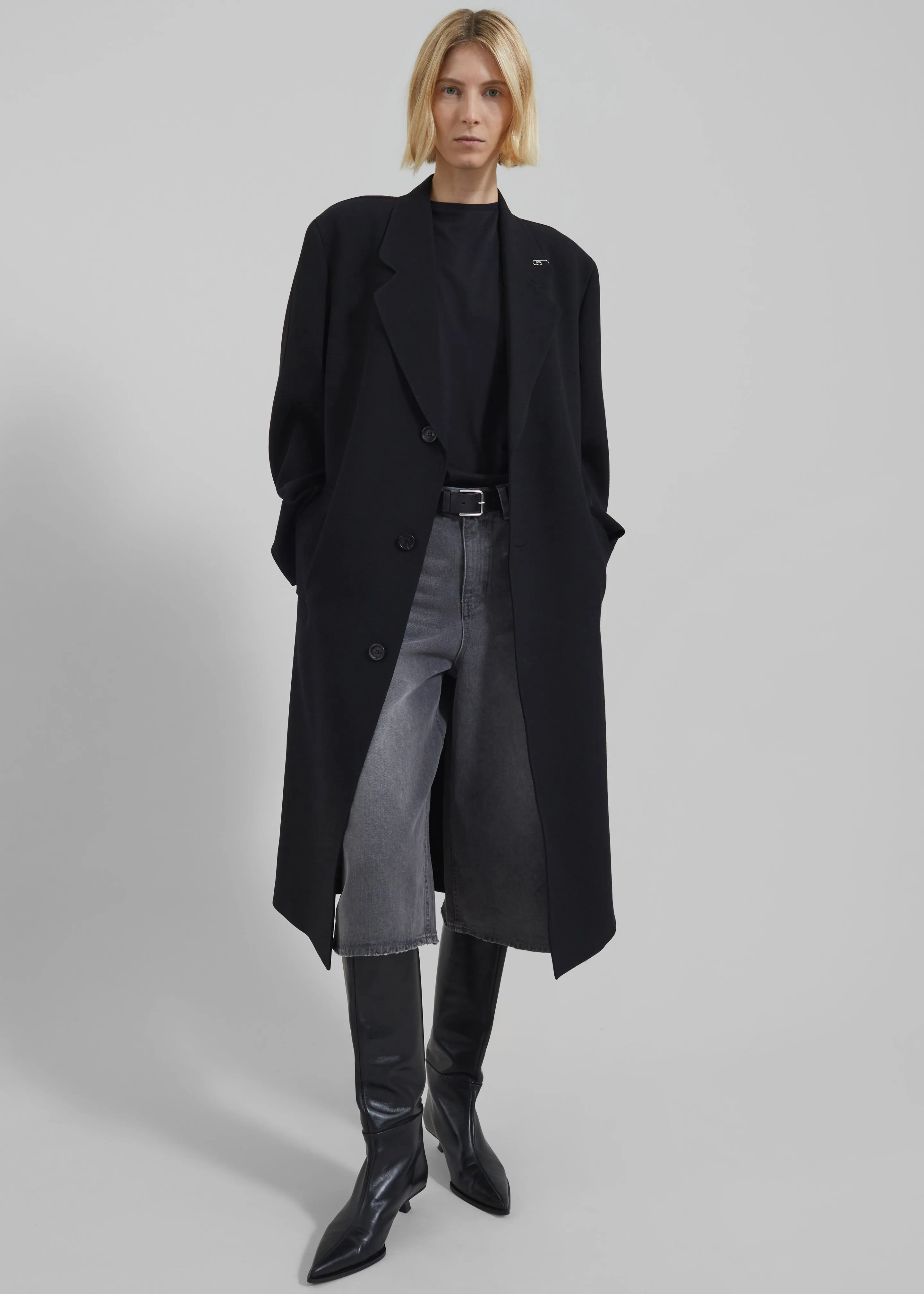 Low Classic Classic Long Coat - Black sold by Frankie Shop product image thumbnail 3