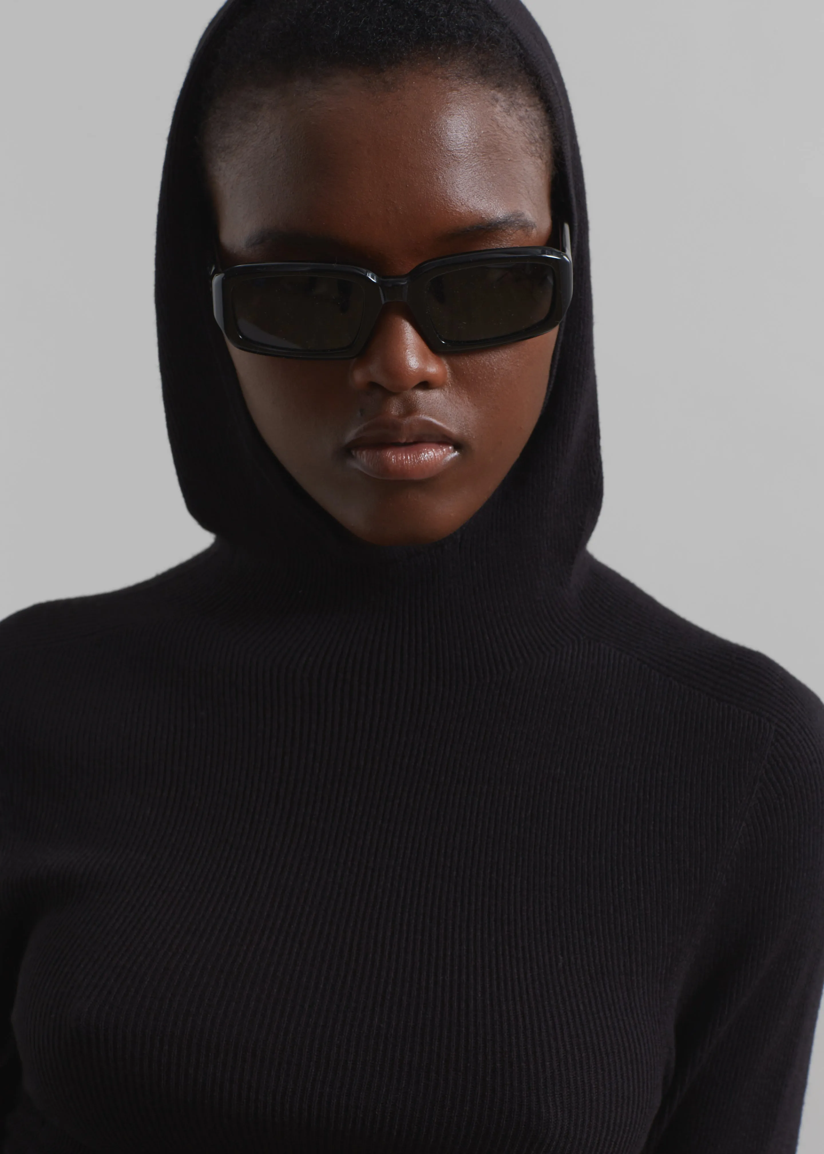 Brandi Knit Hoodie Top - Black sold by Frankie Shop product image thumbnail 5