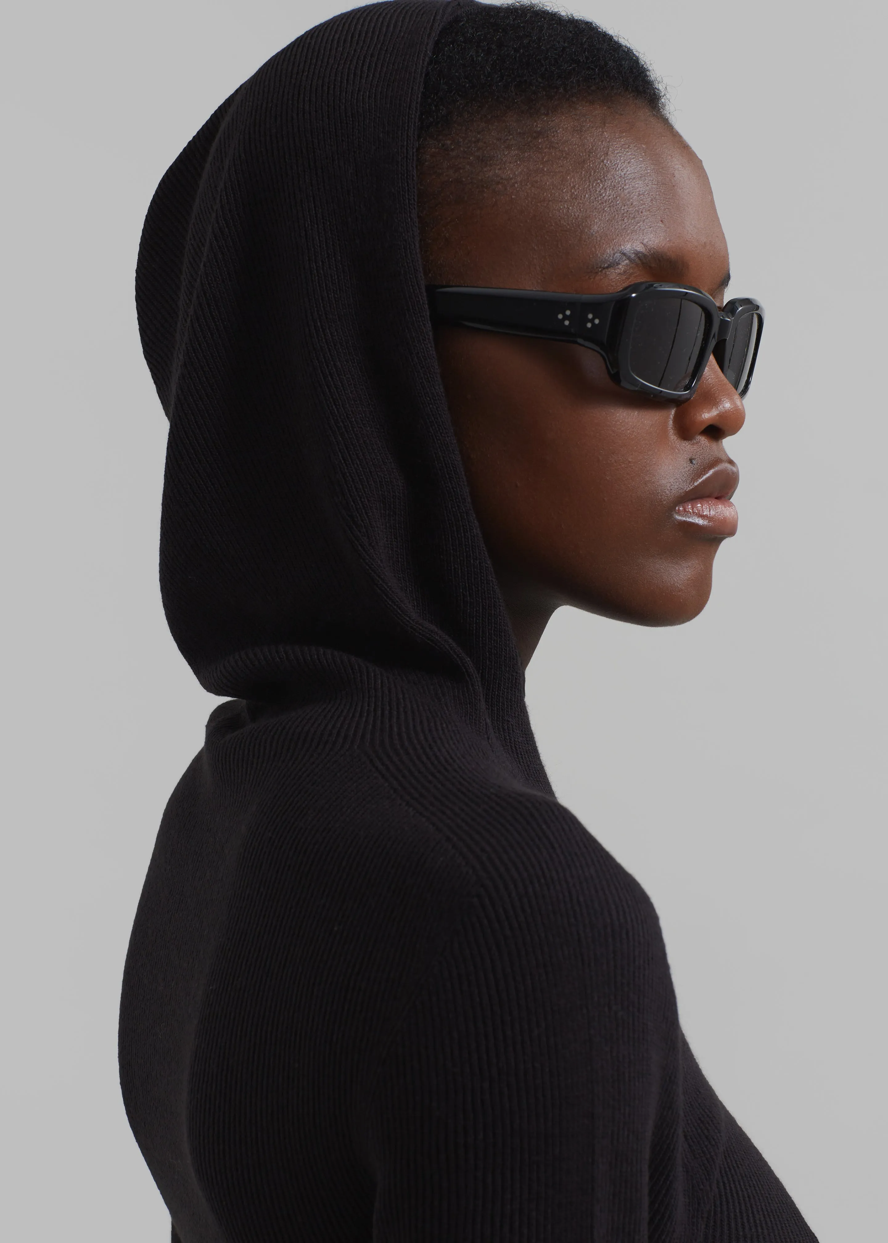 Brandi Knit Hoodie Top - Black sold by Frankie Shop product image thumbnail 4