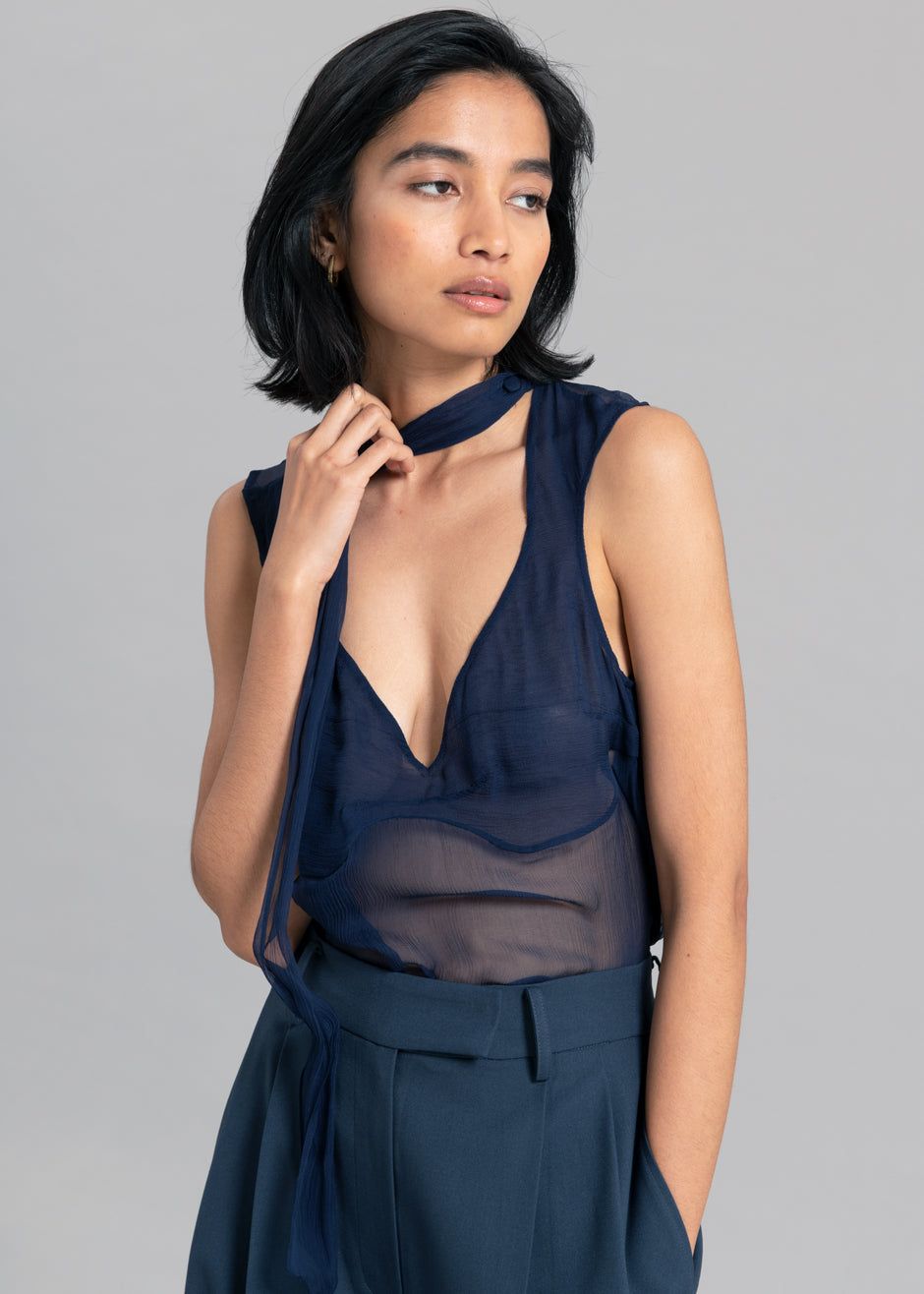 Saks Potts Tanja Top - Navy sold by Frankie Shop product image thumbnail 2