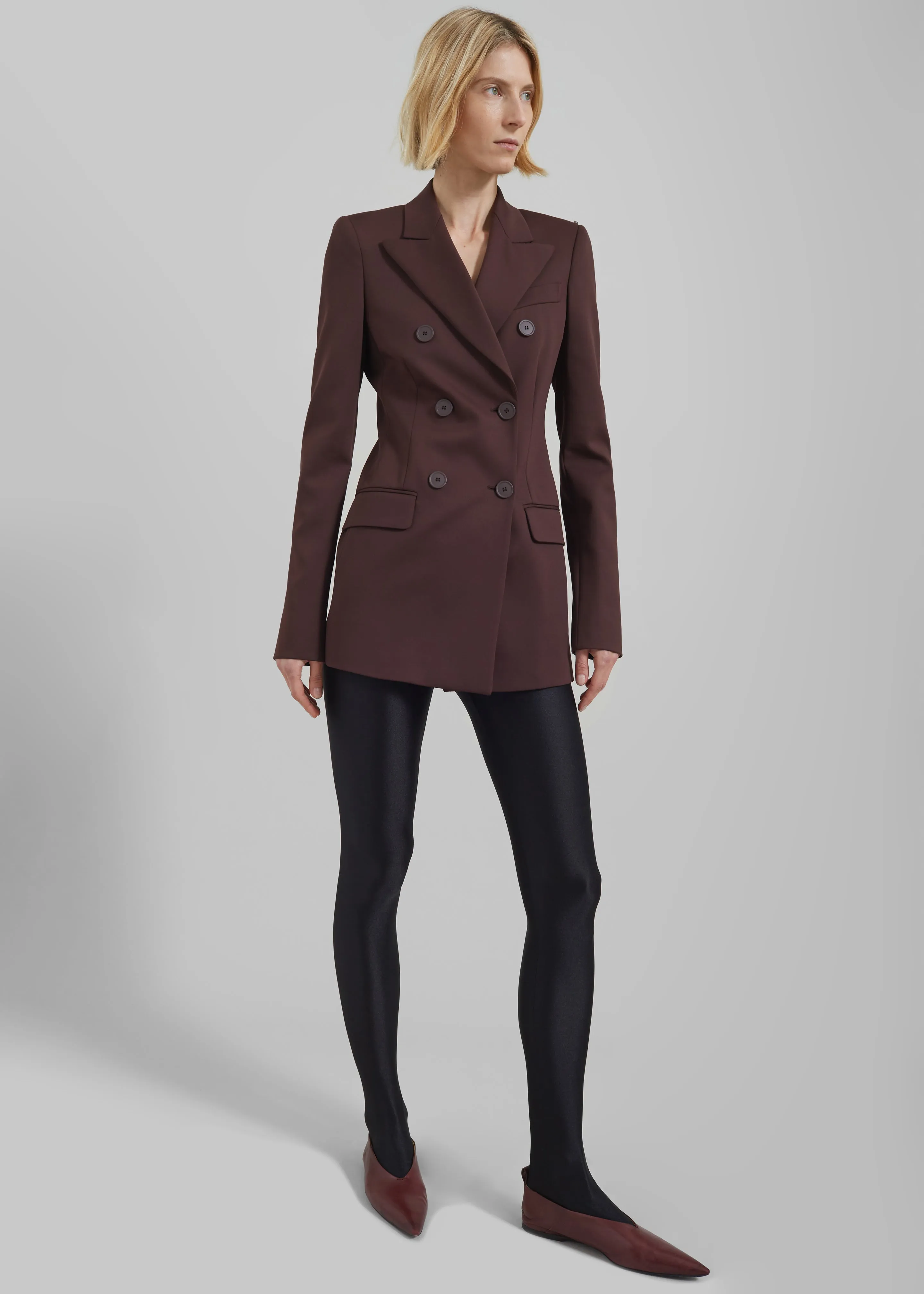 Sportmax Frizzo Scuba Jacket - Dark Brown sold by Frankie Shop