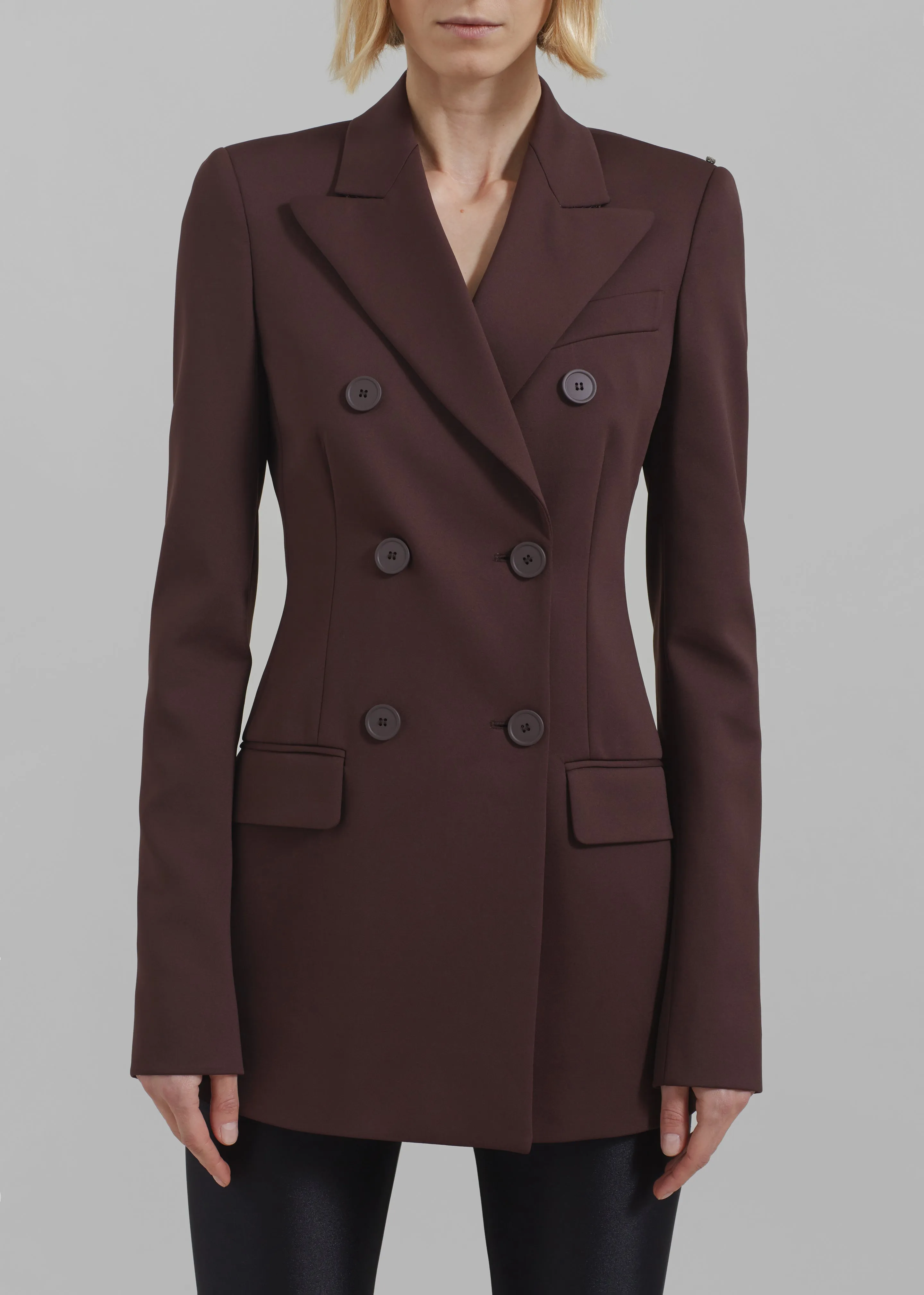 Sportmax Frizzo Scuba Jacket - Dark Brown sold by Frankie Shop product image thumbnail 4