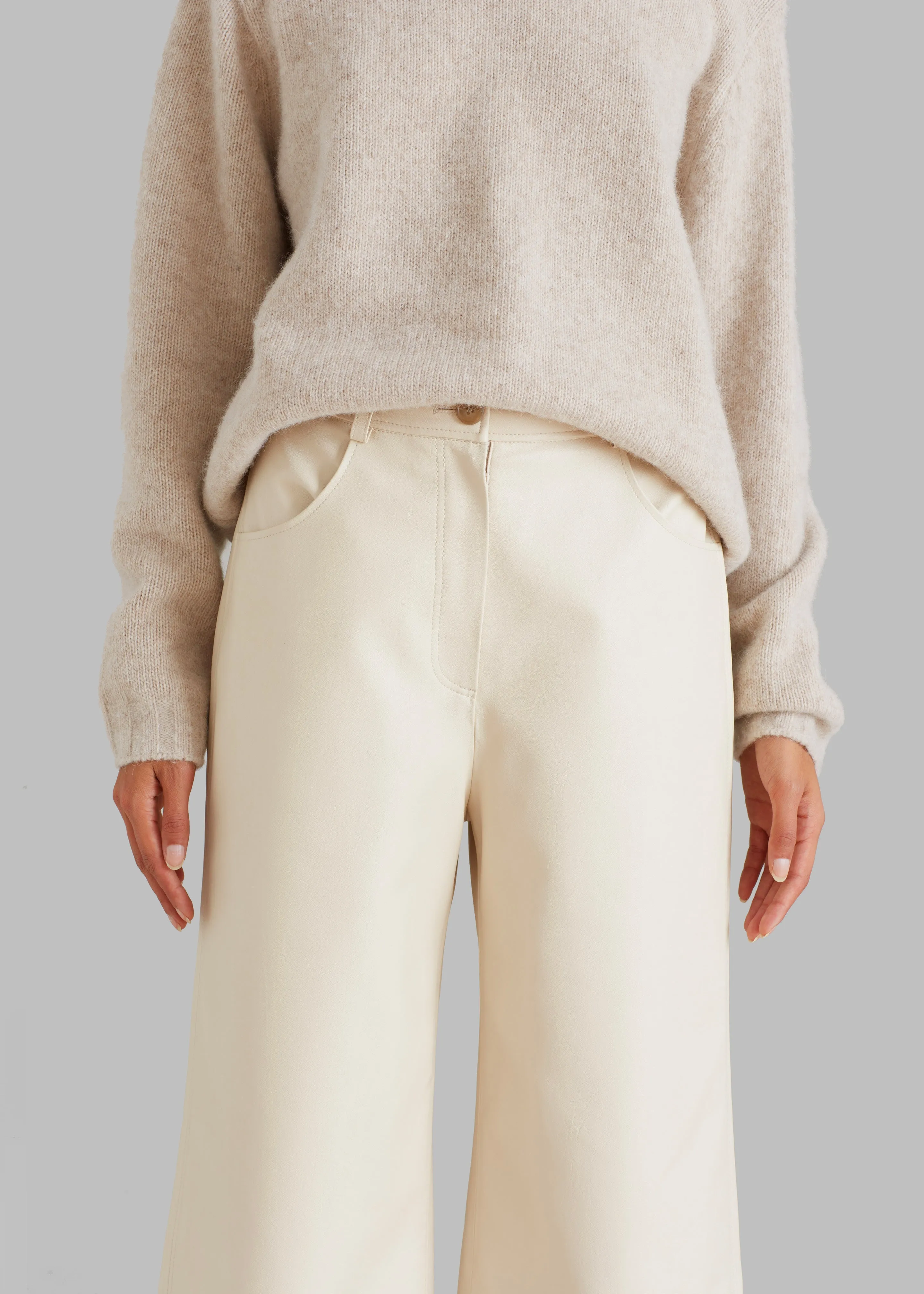 Kira Wide Pants - Beige sold by Frankie Shop product image thumbnail 3