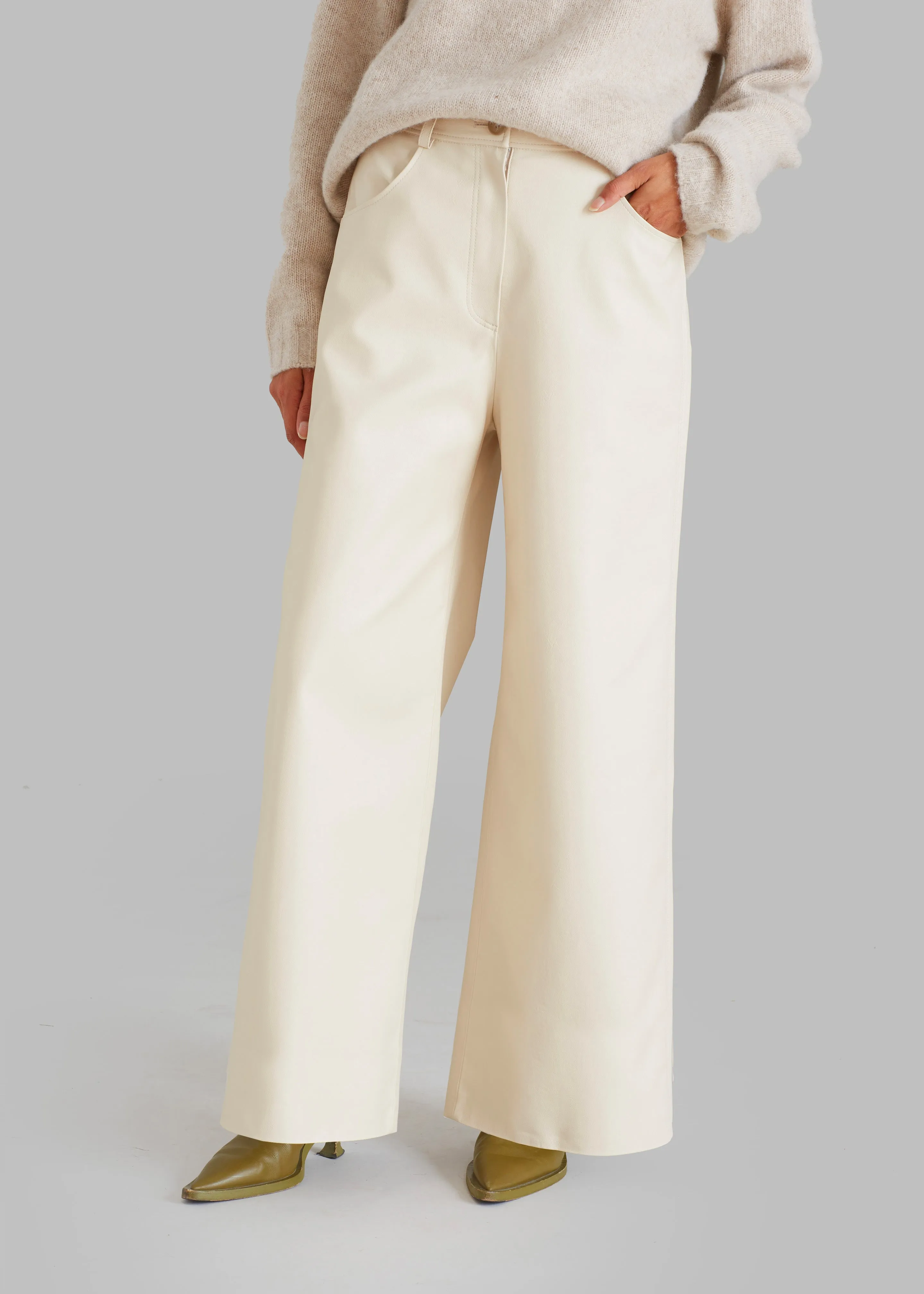 Kira Wide Pants - Beige sold by Frankie Shop product image thumbnail 2