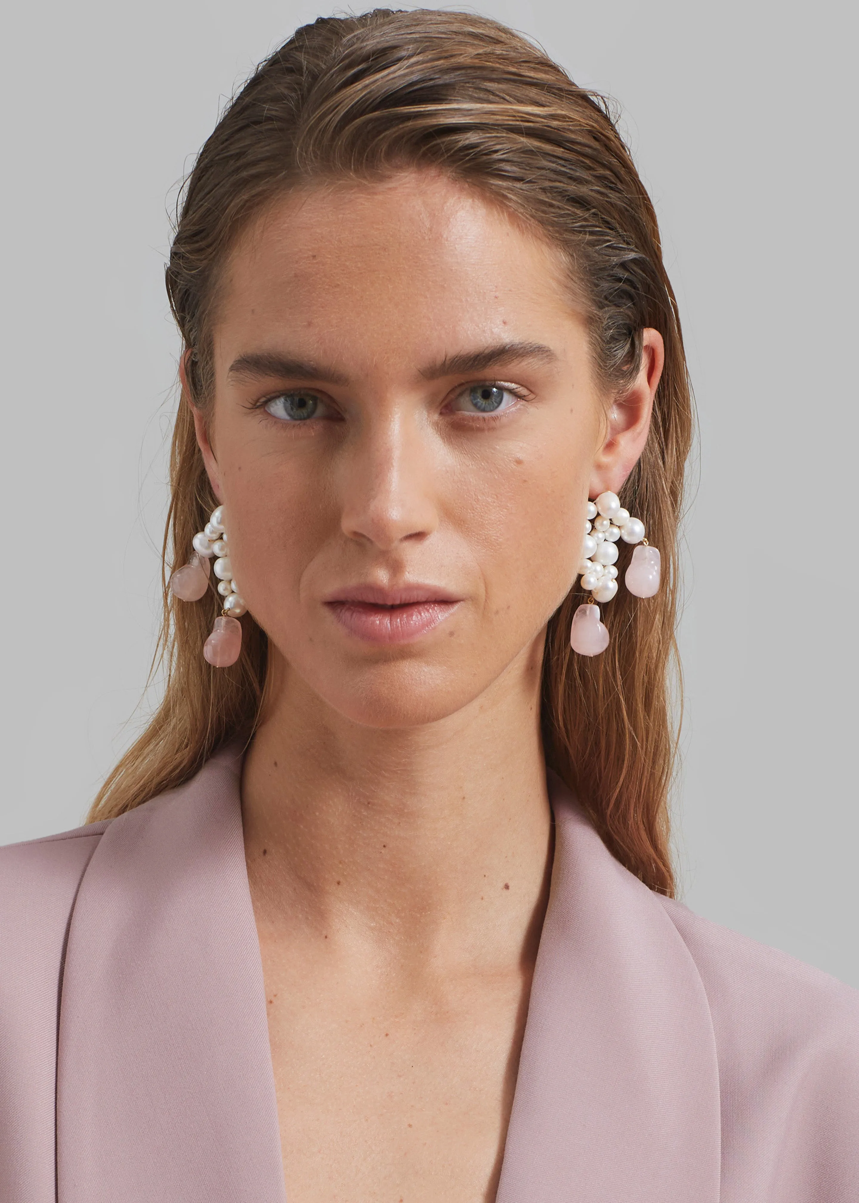 Completedworks What's The Second Big Idea Earrings - Rose Quartz sold by Frankie Shop product image thumbnail 4