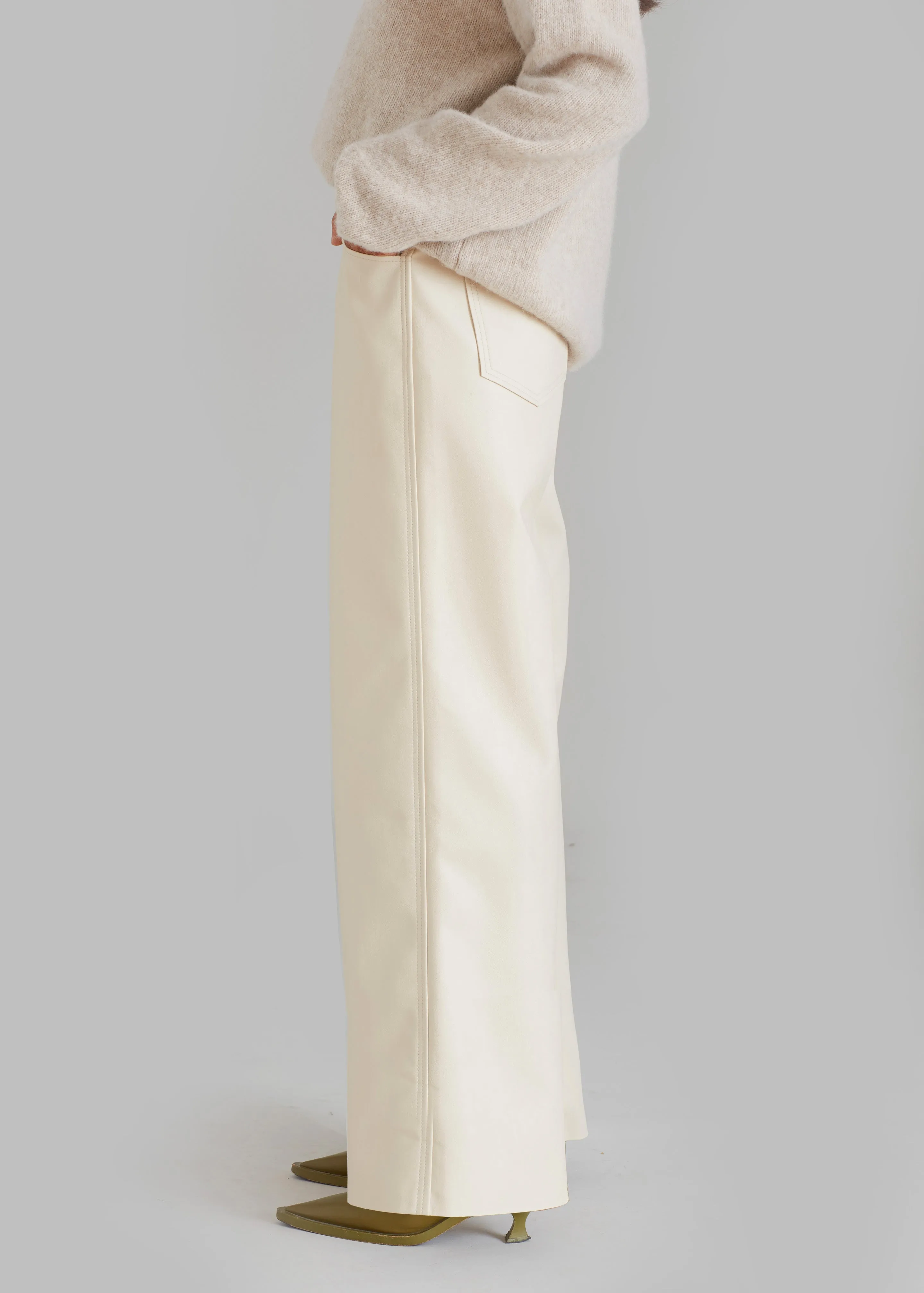 Kira Wide Pants - Beige sold by Frankie Shop product image thumbnail 4
