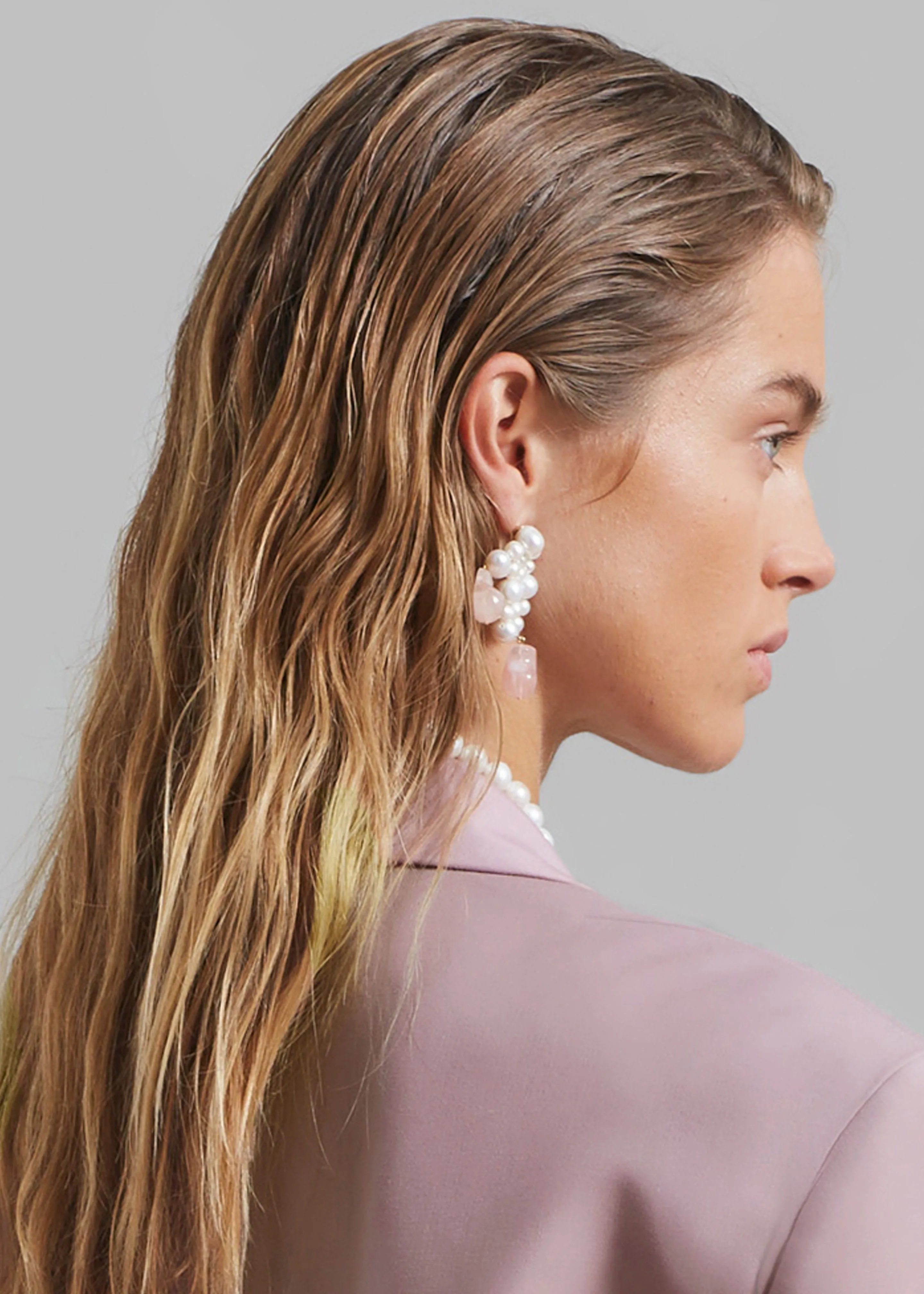 Completedworks What's The Second Big Idea Earrings - Rose Quartz sold by Frankie Shop product image thumbnail 5