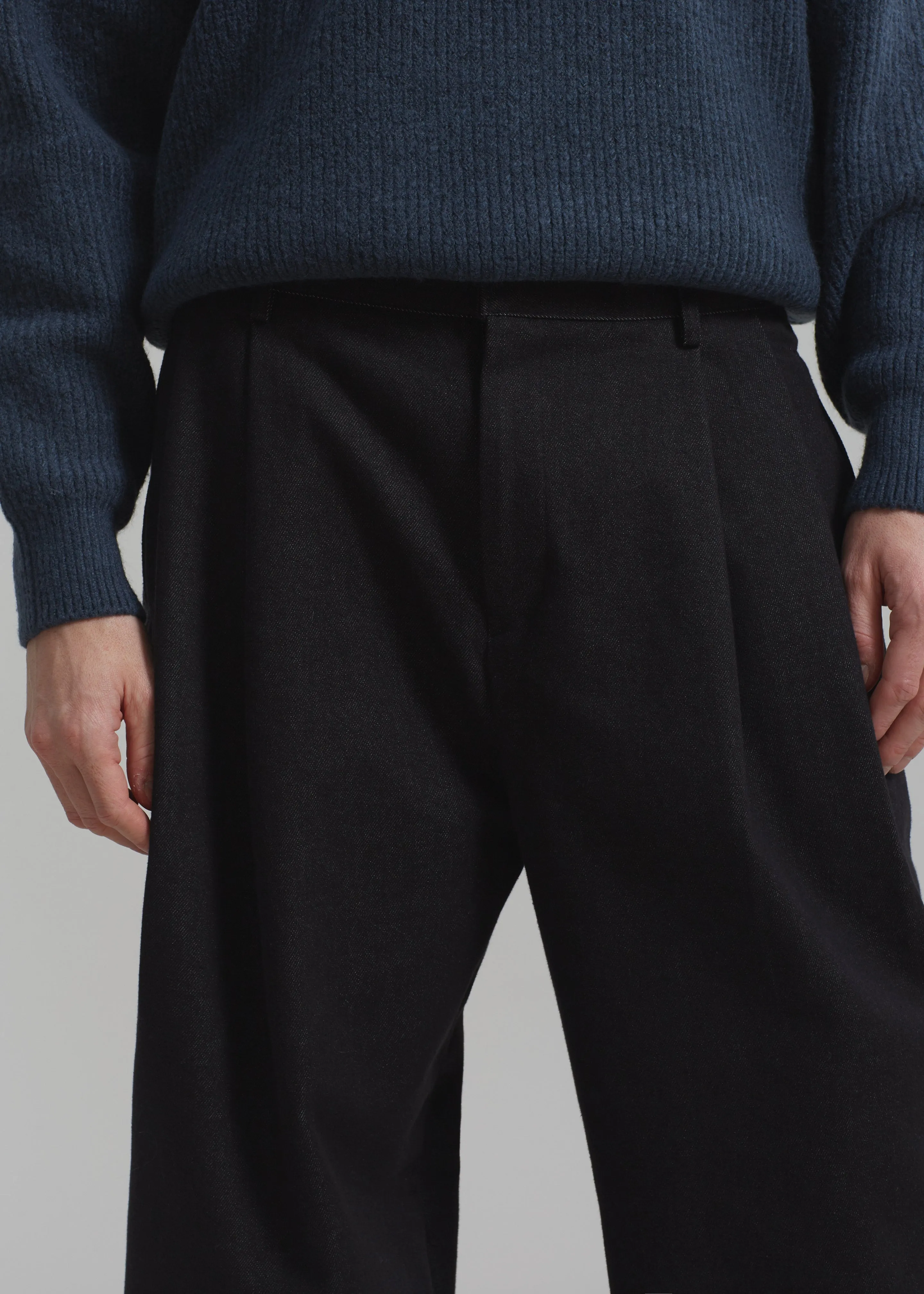 Stephen Pleated Denim Trousers - Black sold by Frankie Shop product image thumbnail 3