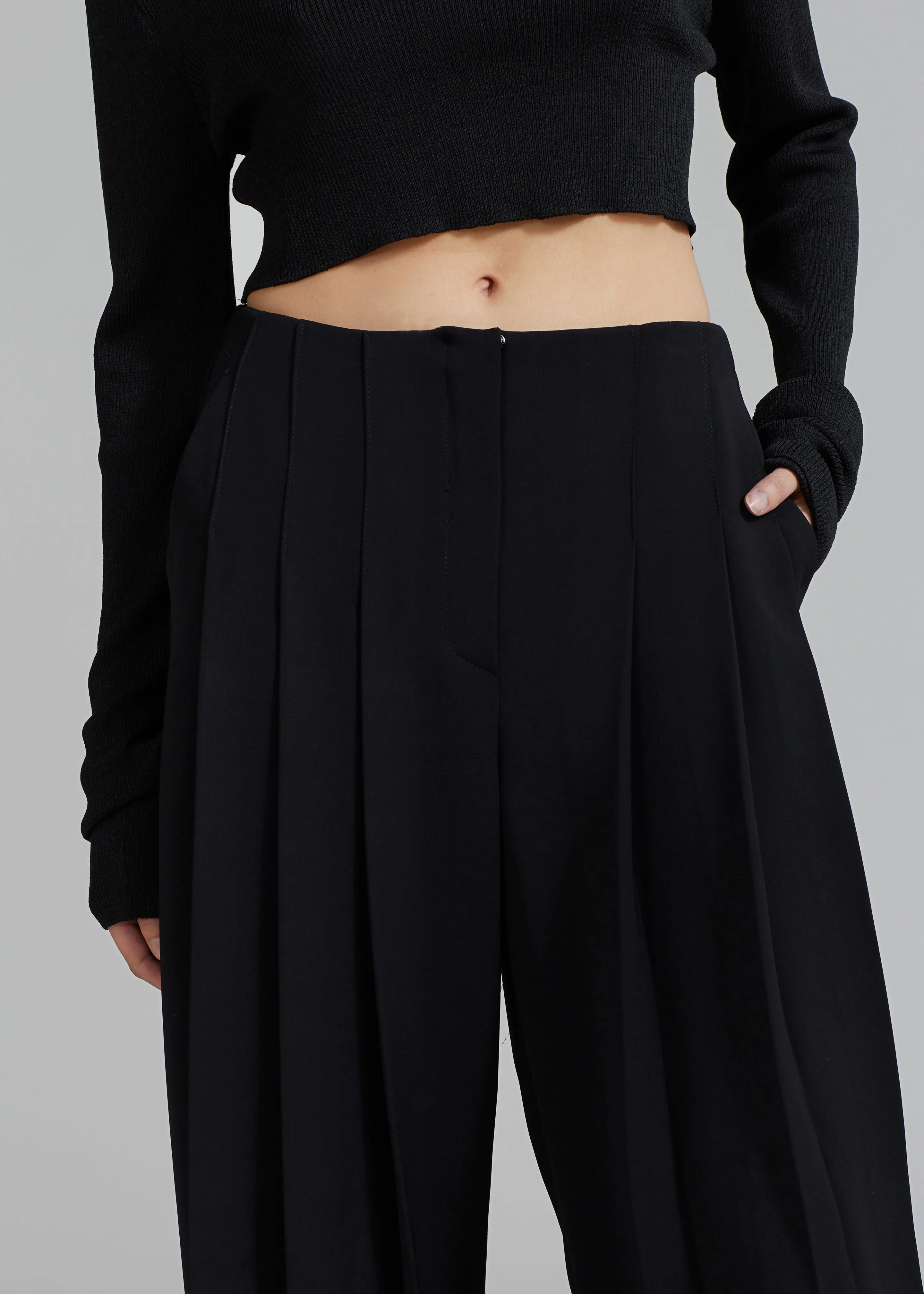 Dillon Pleated Pants - Black sold by Frankie Shop product image thumbnail 3