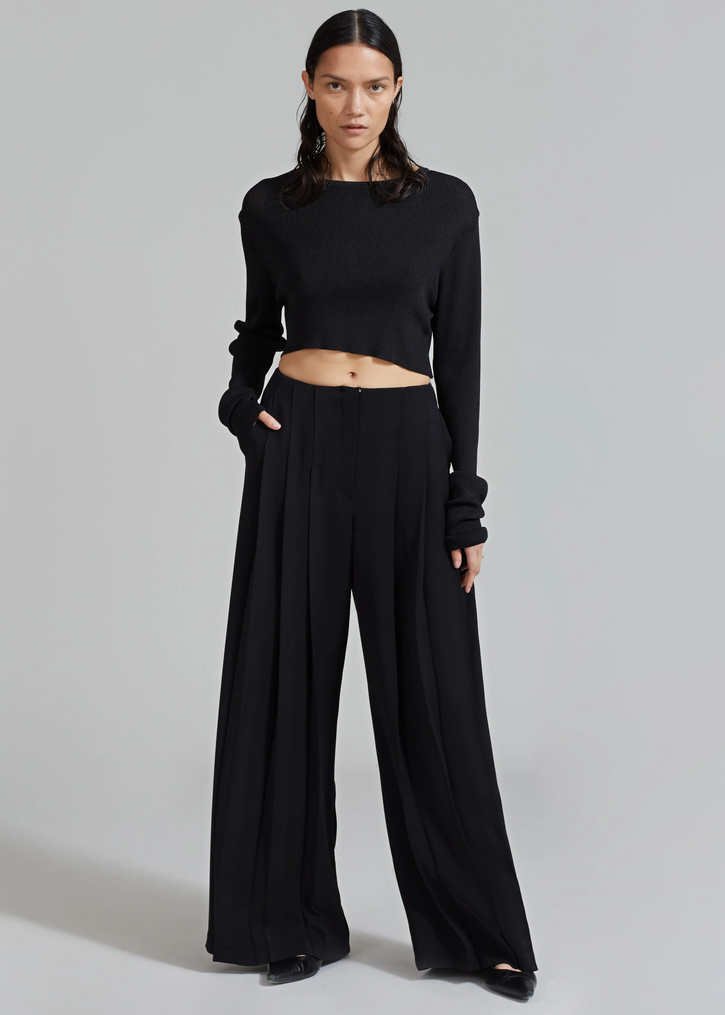 Dillon Pleated Pants - Black sold by Frankie Shop product image thumbnail 2