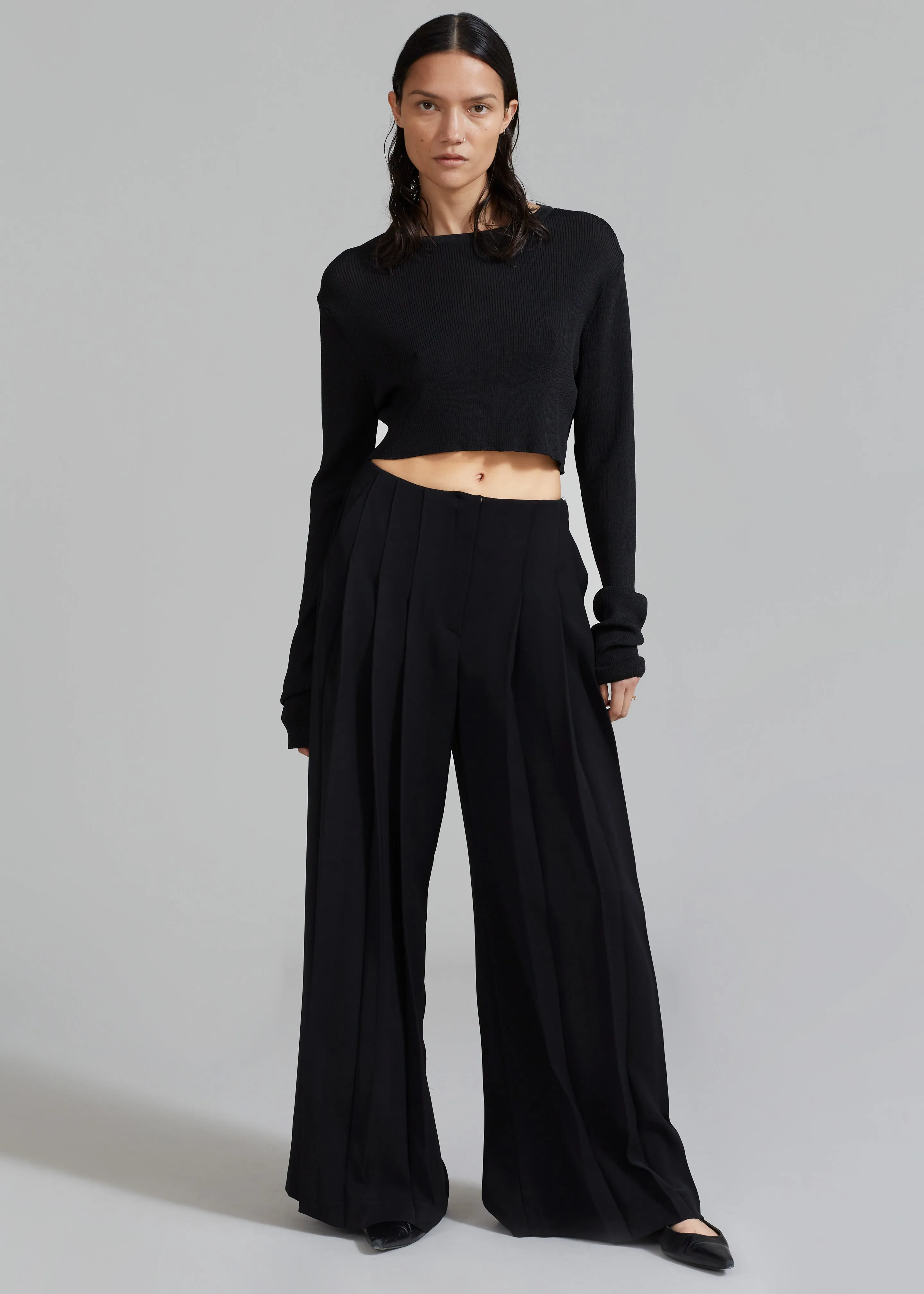 Dillon Pleated Pants - Black sold by Frankie Shop product image thumbnail 4