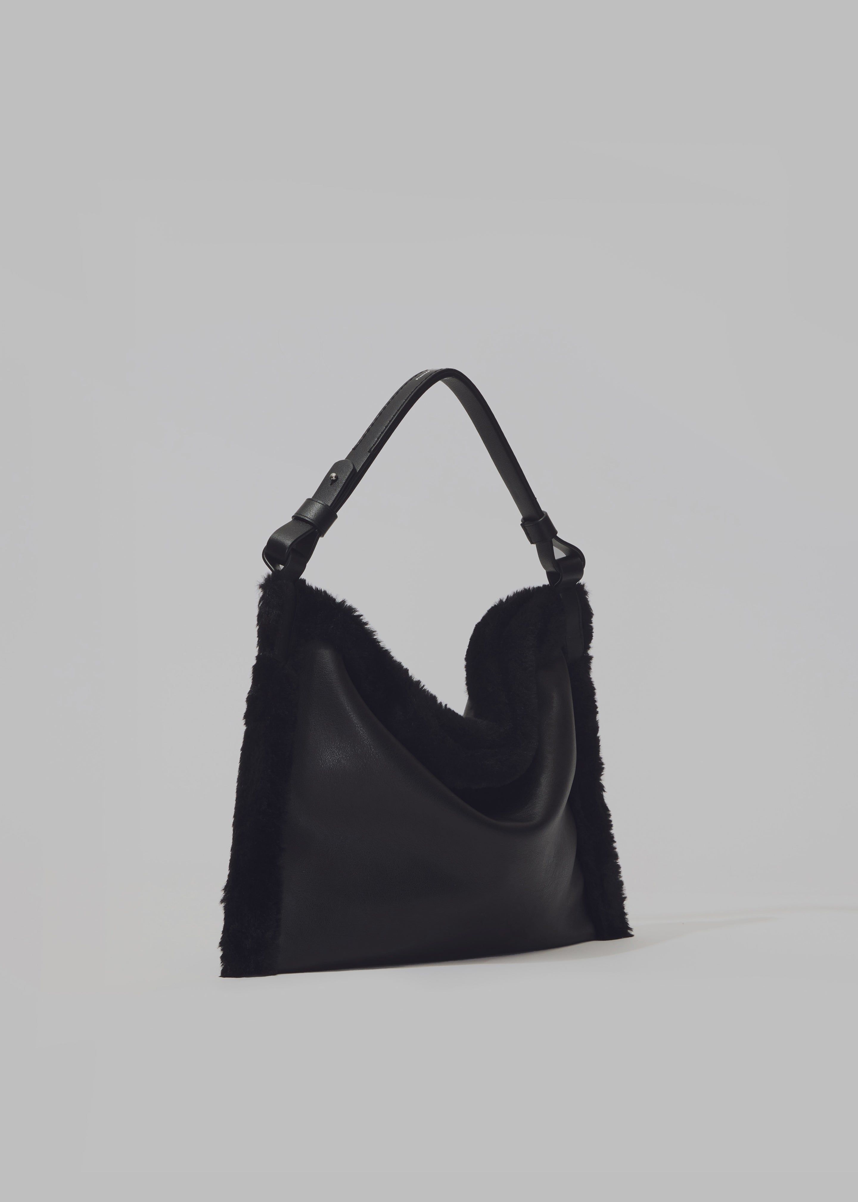 Proenza Schouler White Label Minetta Faux Shearling Bag - Black sold by Frankie Shop product image thumbnail 5