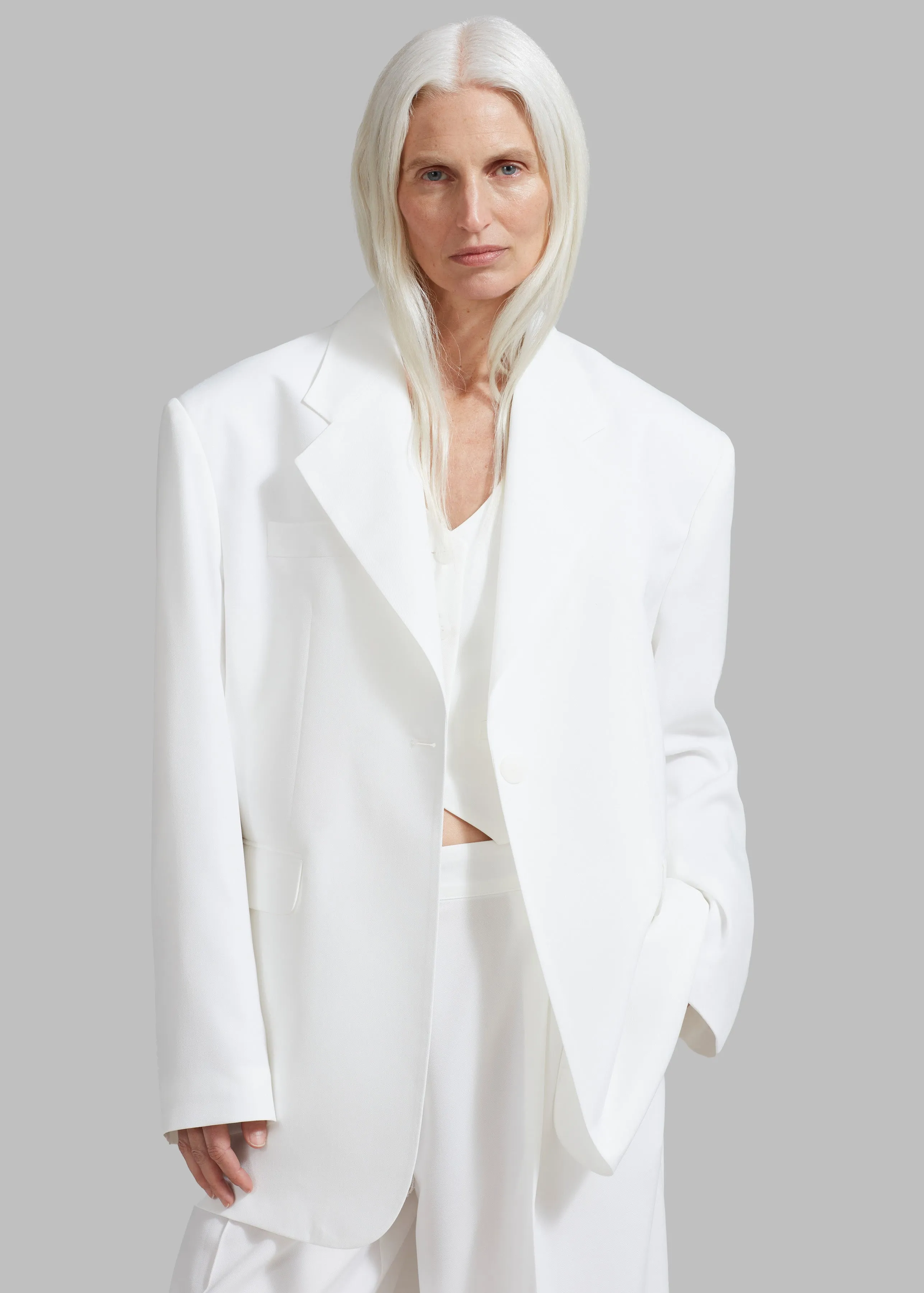 Gladys Blazer - White sold by Frankie Shop