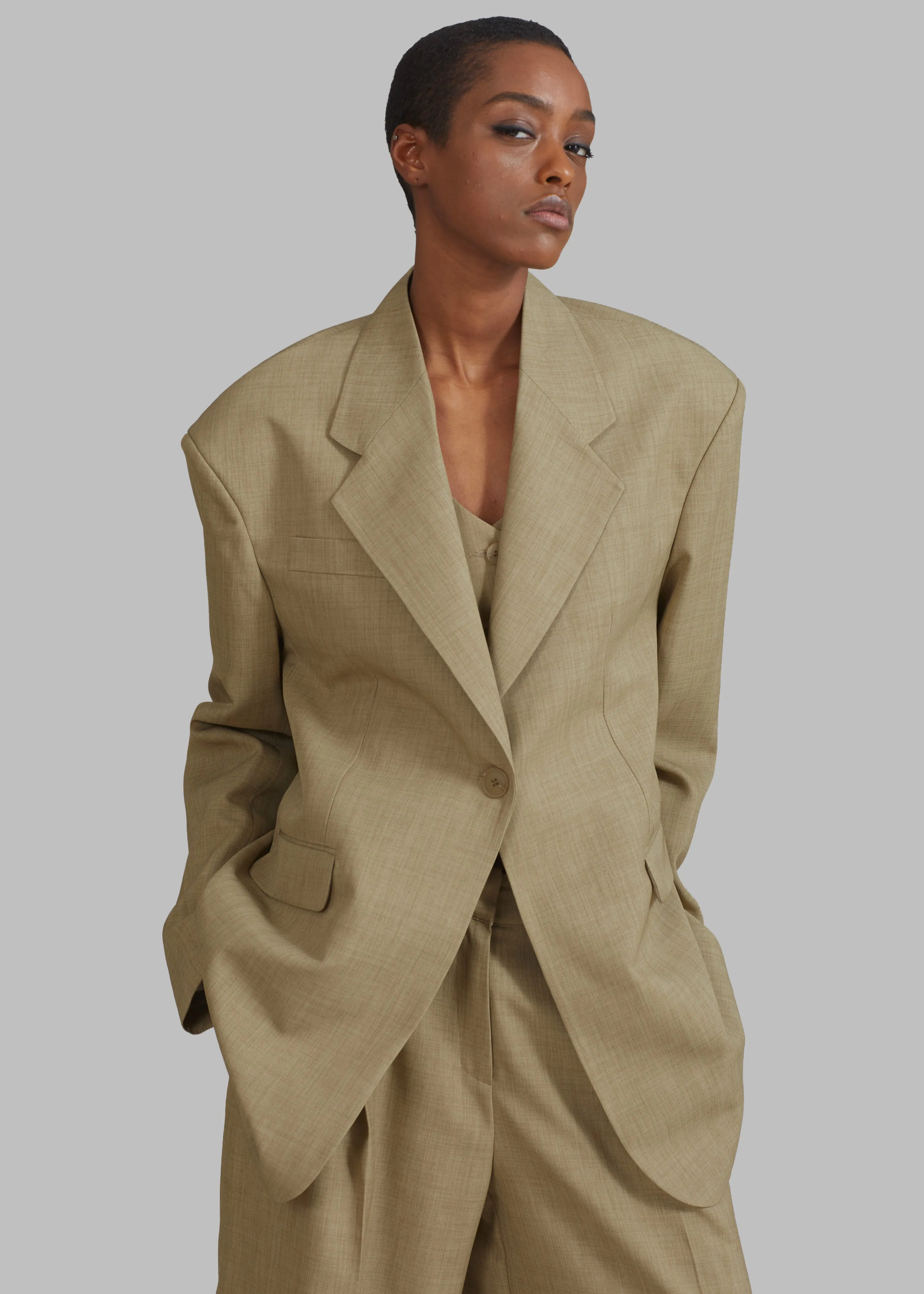 Gladys Blazer - Khaki sold by Frankie Shop product image thumbnail 2