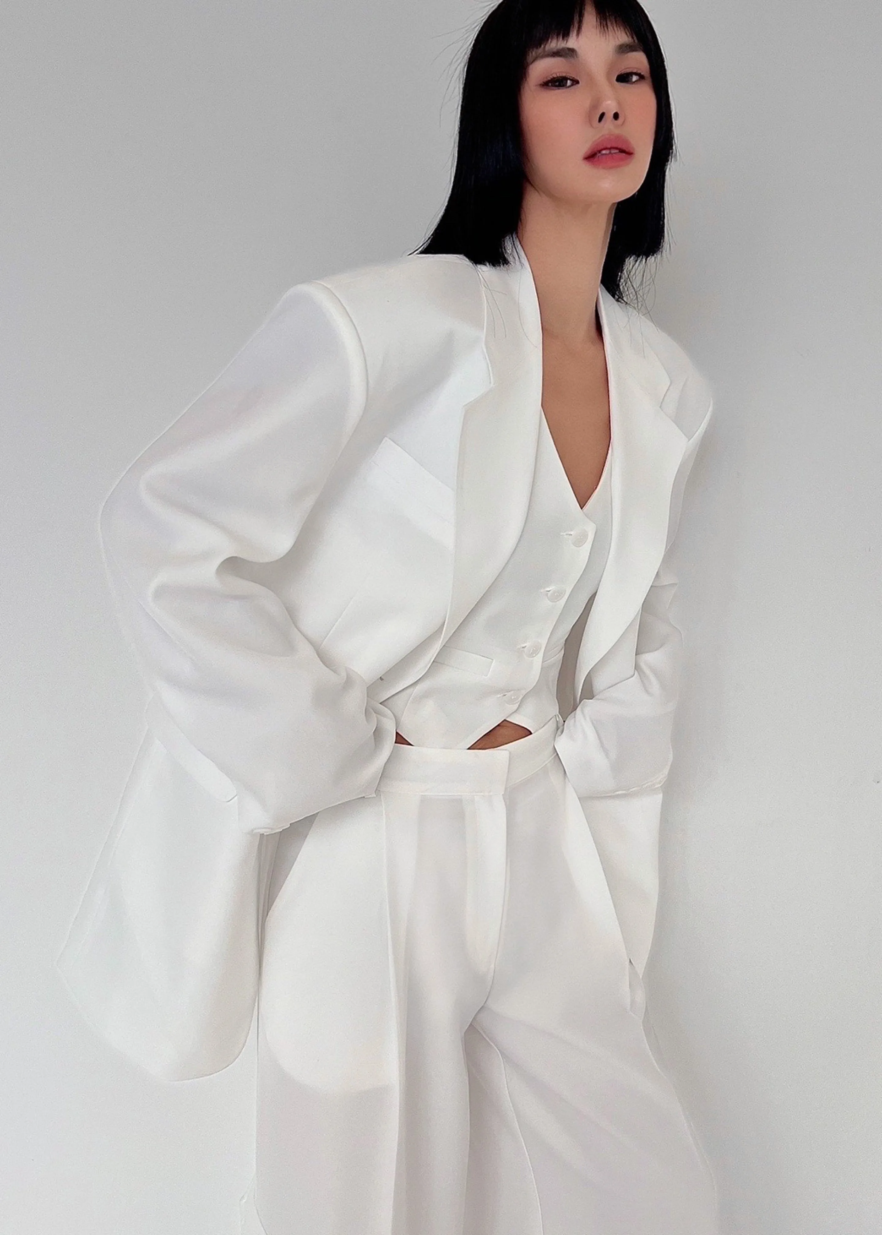 Gladys Blazer - White sold by Frankie Shop product image thumbnail 5