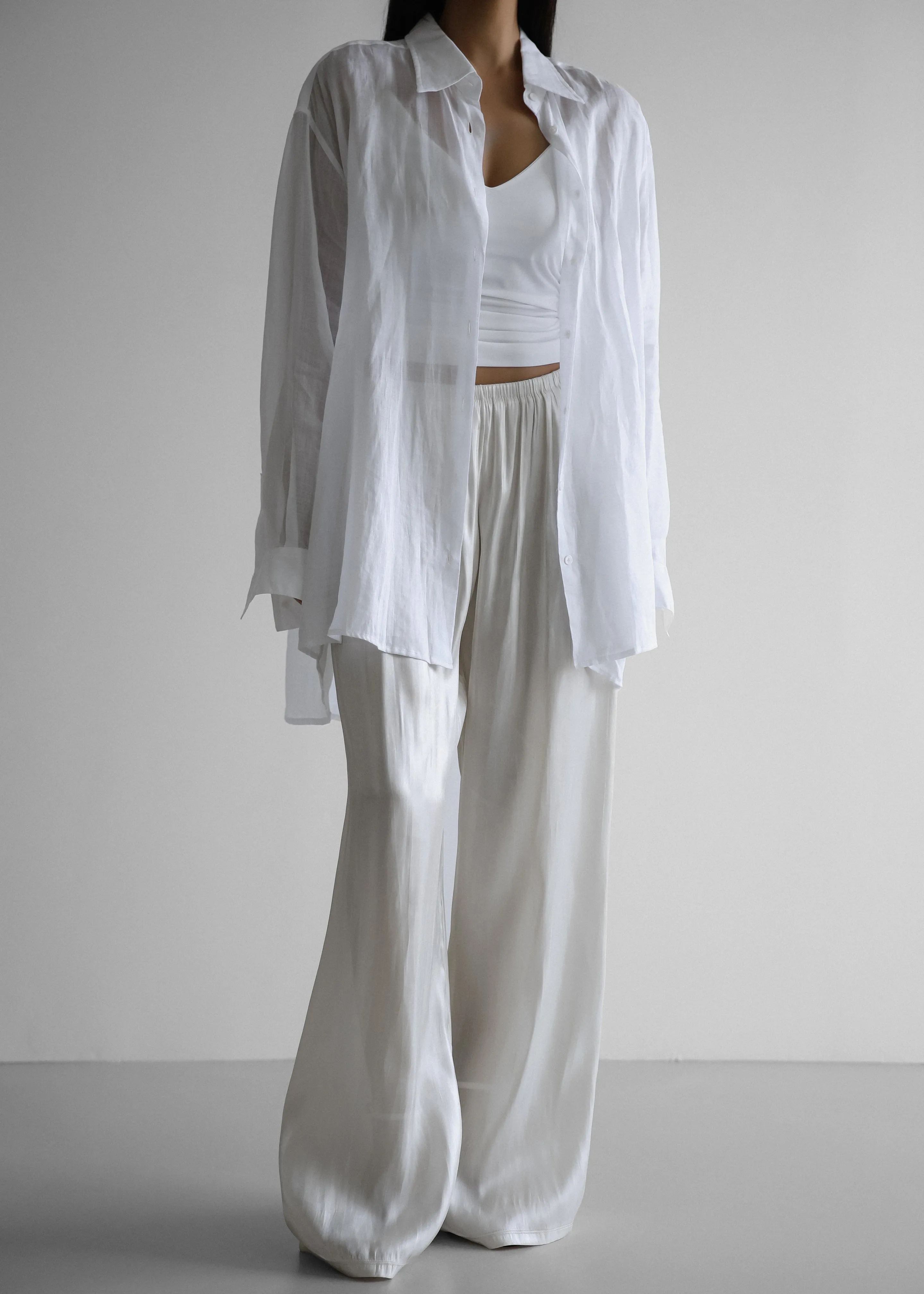 Mika Wide Pants - White sold by Frankie Shop product image thumbnail 3