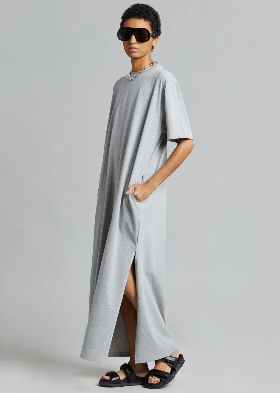 Lou Oversized Tee Dress - Heather Grey sold by Frankie Shop product image thumbnail 3