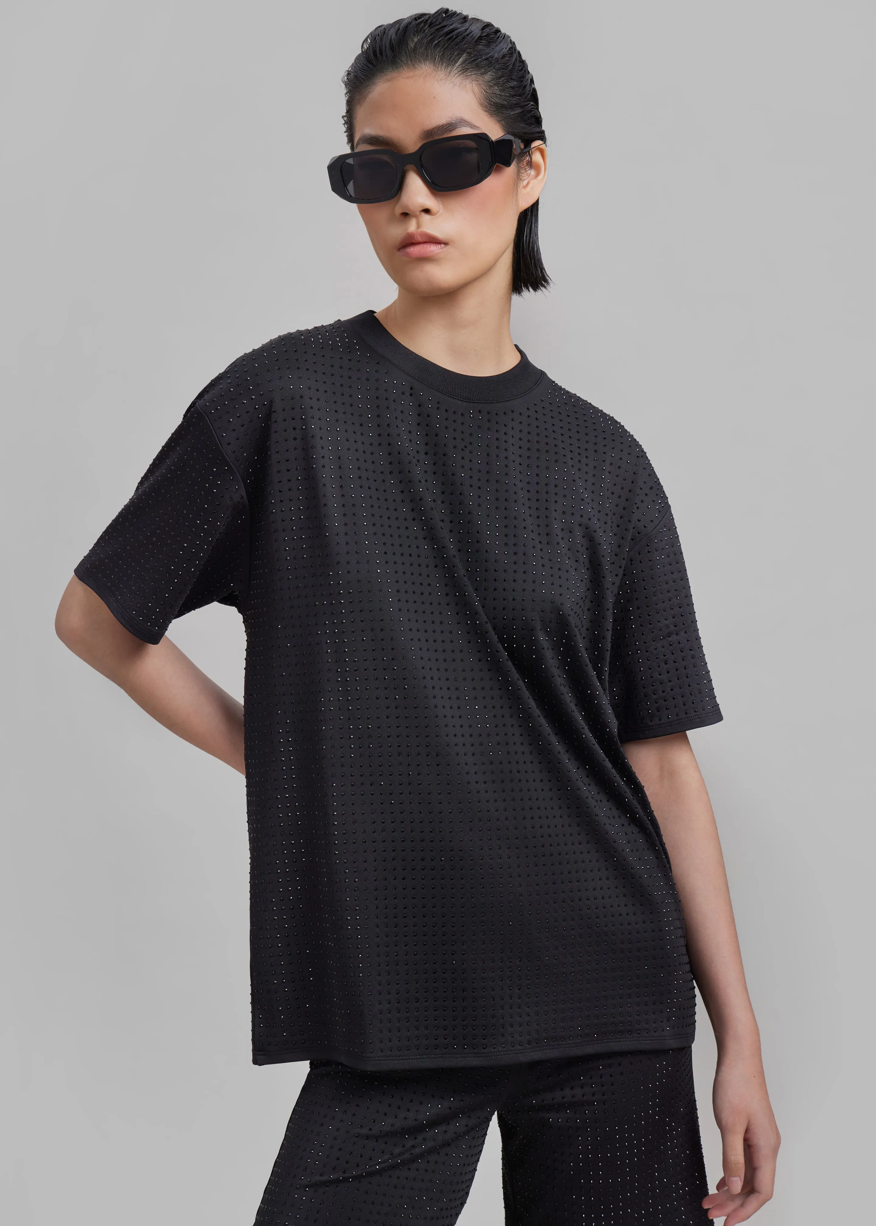 Samsøe Samsøe Chrishell T-Shirt - Caviar sold by Frankie Shop product image thumbnail 2