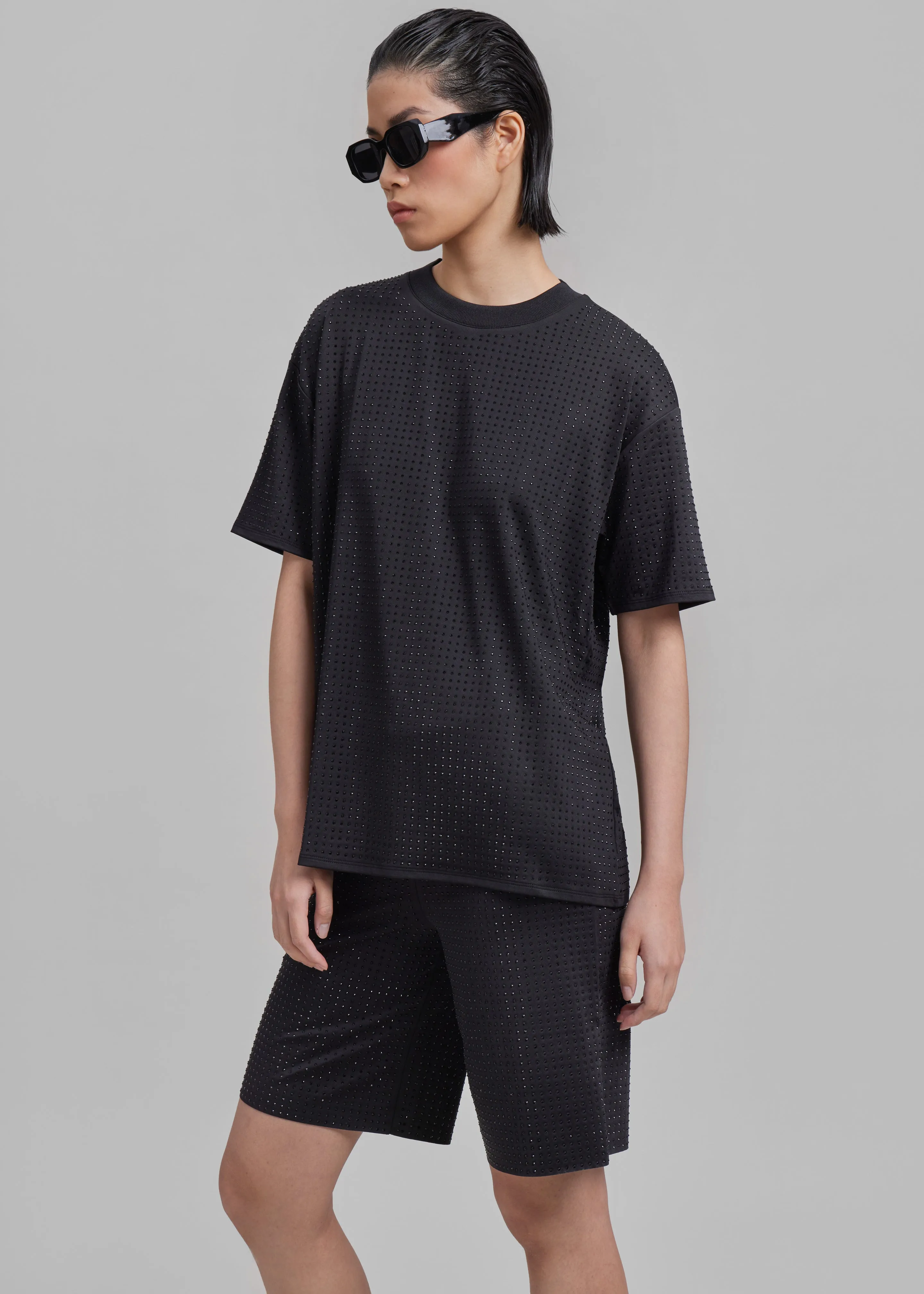 Samsøe Samsøe Chrishell T-Shirt - Caviar sold by Frankie Shop