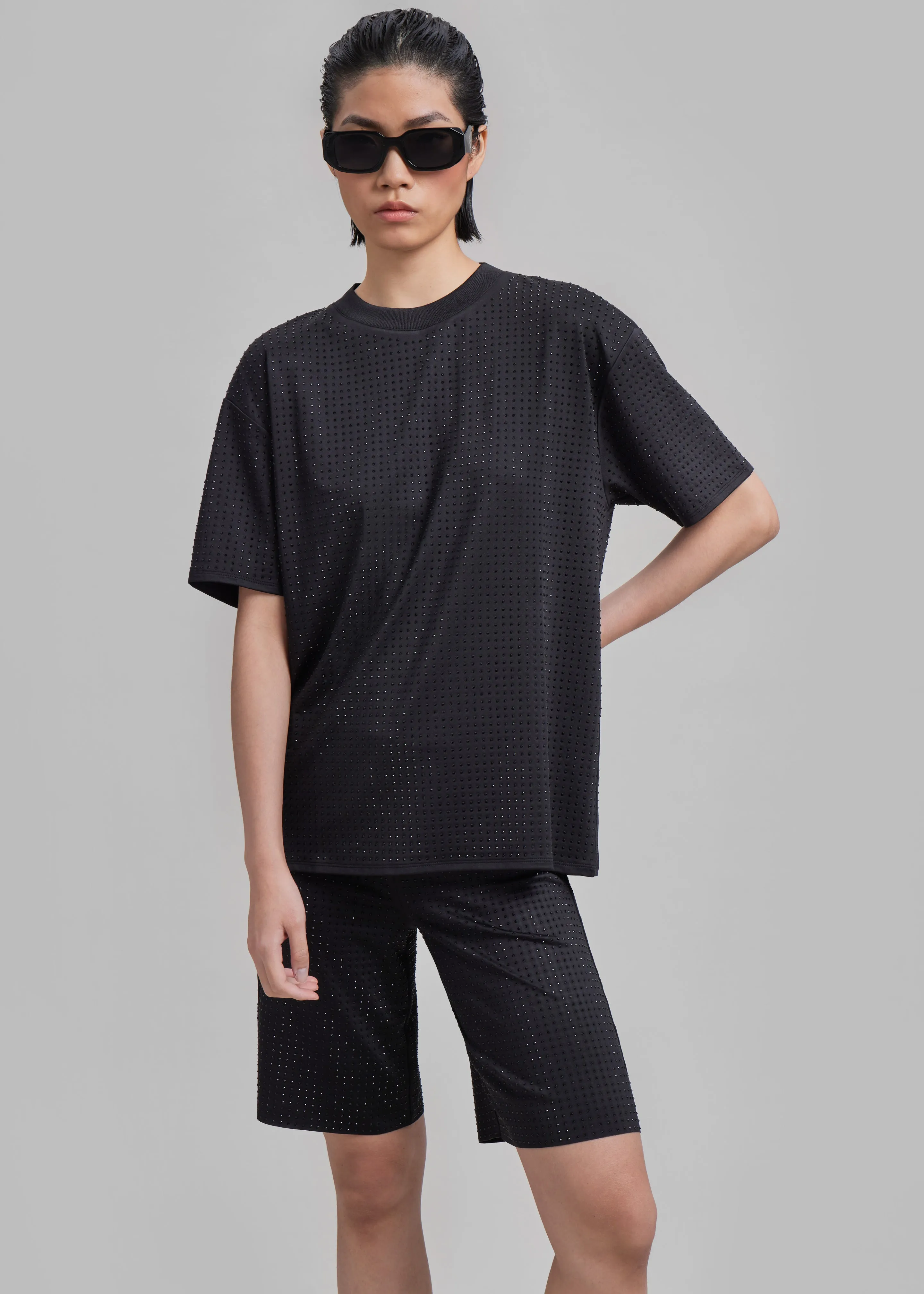 Samsøe Samsøe Chrishell T-Shirt - Caviar sold by Frankie Shop product image thumbnail 4