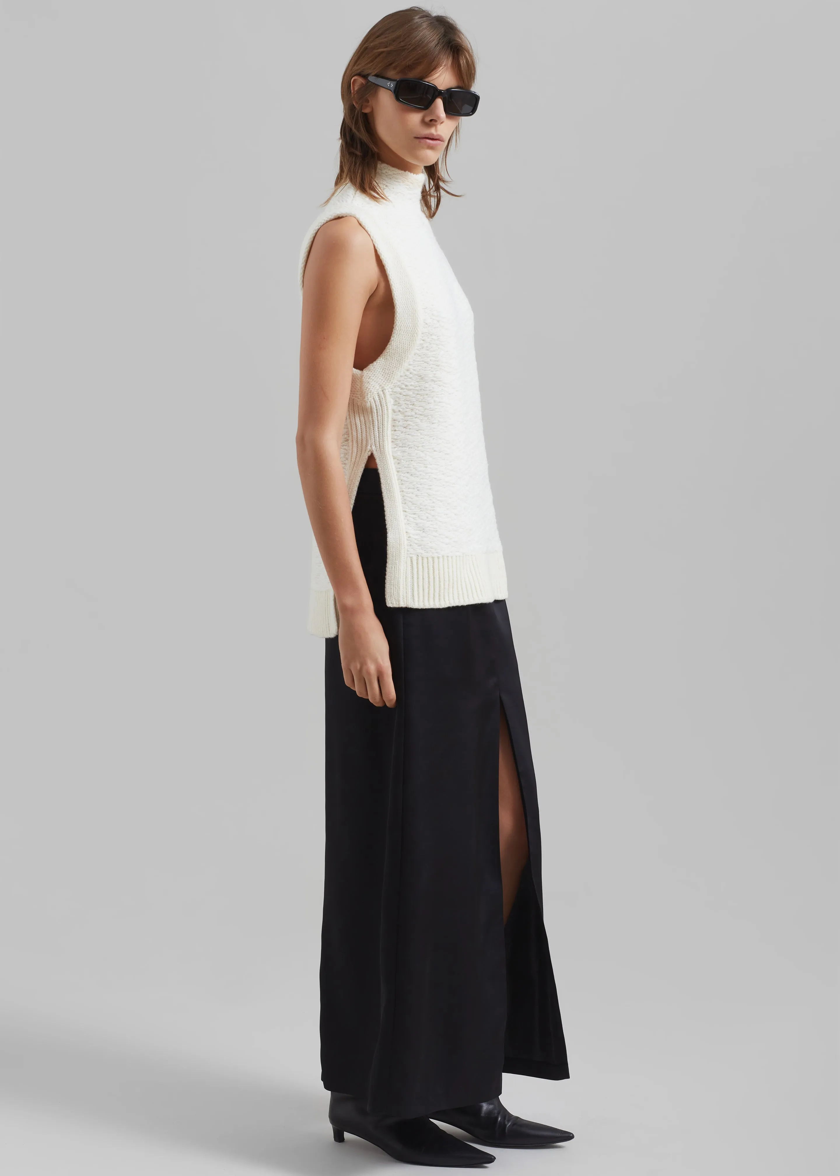 3.1 Phillip Lim Sleeveless Wool Jacquard Top - Ivory sold by Frankie Shop product image thumbnail 5